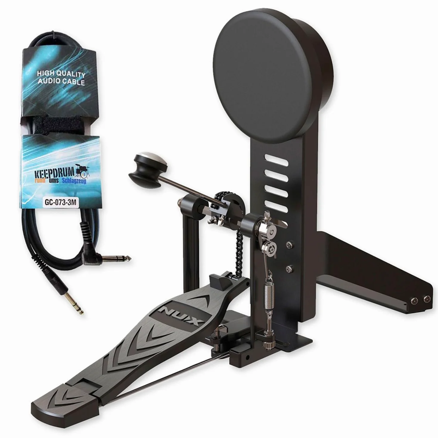 Bassdrum Kick Pedal con piastra elettrica e cavo