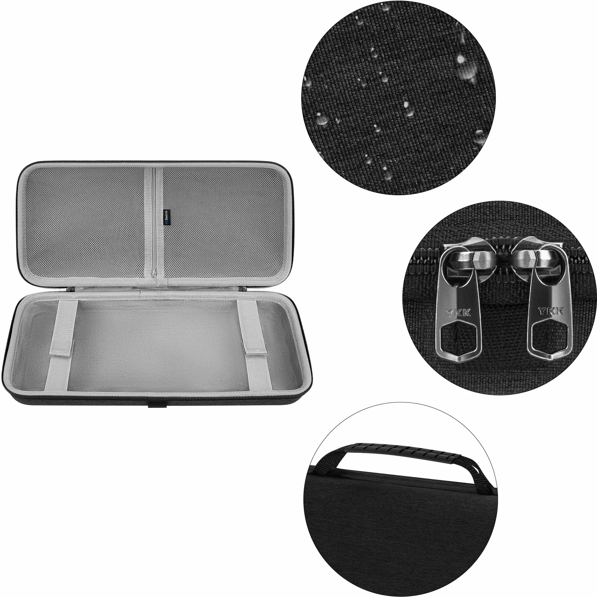 GEEKRIA Custodia per tastiera, custodia rigida da viaggio per computer a 84 tasti, compatibile con tastiera meccanica Keychron K2, K3, FELiCON Mini