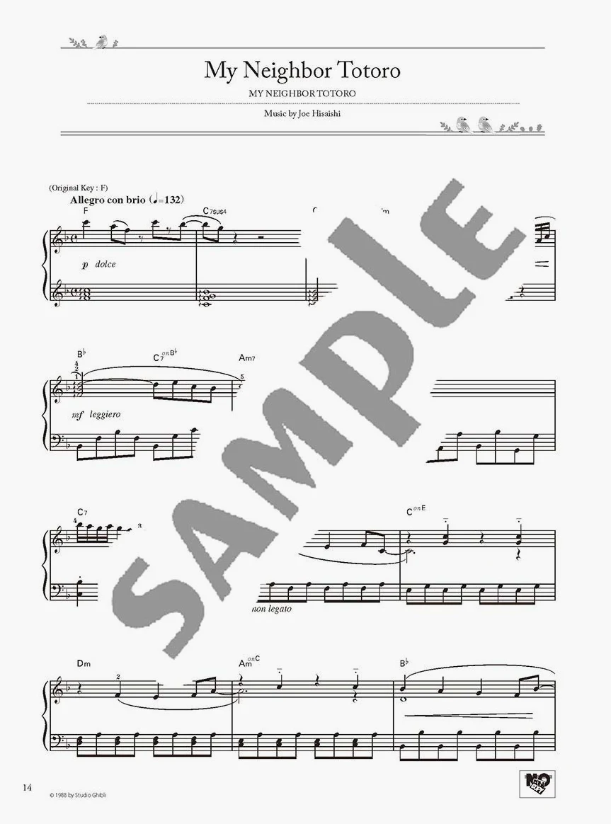 Studio ghibli best hit 10 advanced/english - niveau avance pour piano