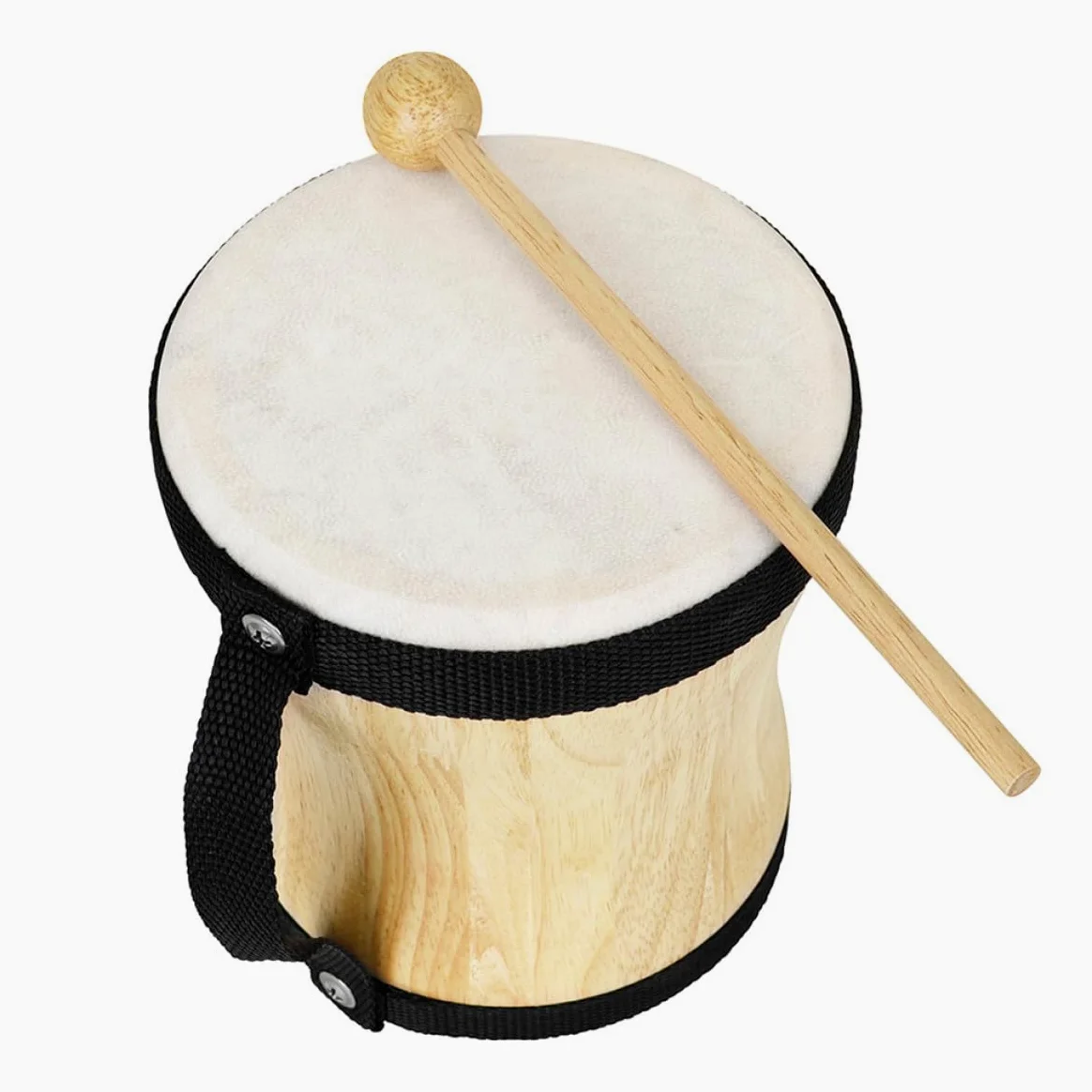 Tamburo a Mano per Ragazzo Ragazza con Pelle di Montone e Legno, Strumento Musicale Percussione Educativo con Suono Chiaro e Qualità Durevole, per L'apprendimento