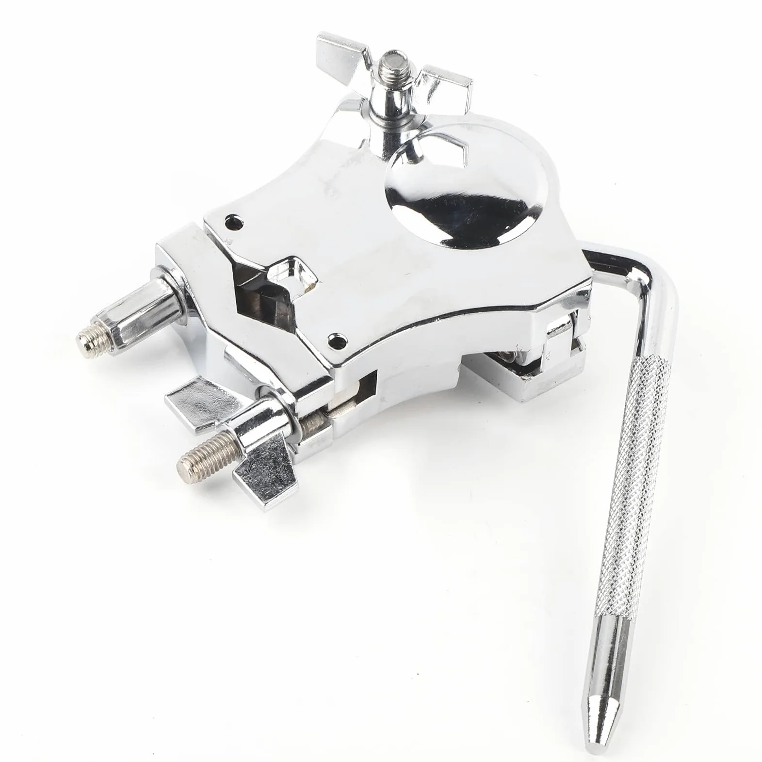 Portabatterie per Tom, Morsetto per Strumenti Musicali, Batteria per Tom, Accessori per Supporto Doppio Tom Argento per Tutti i Tipi di Staffe