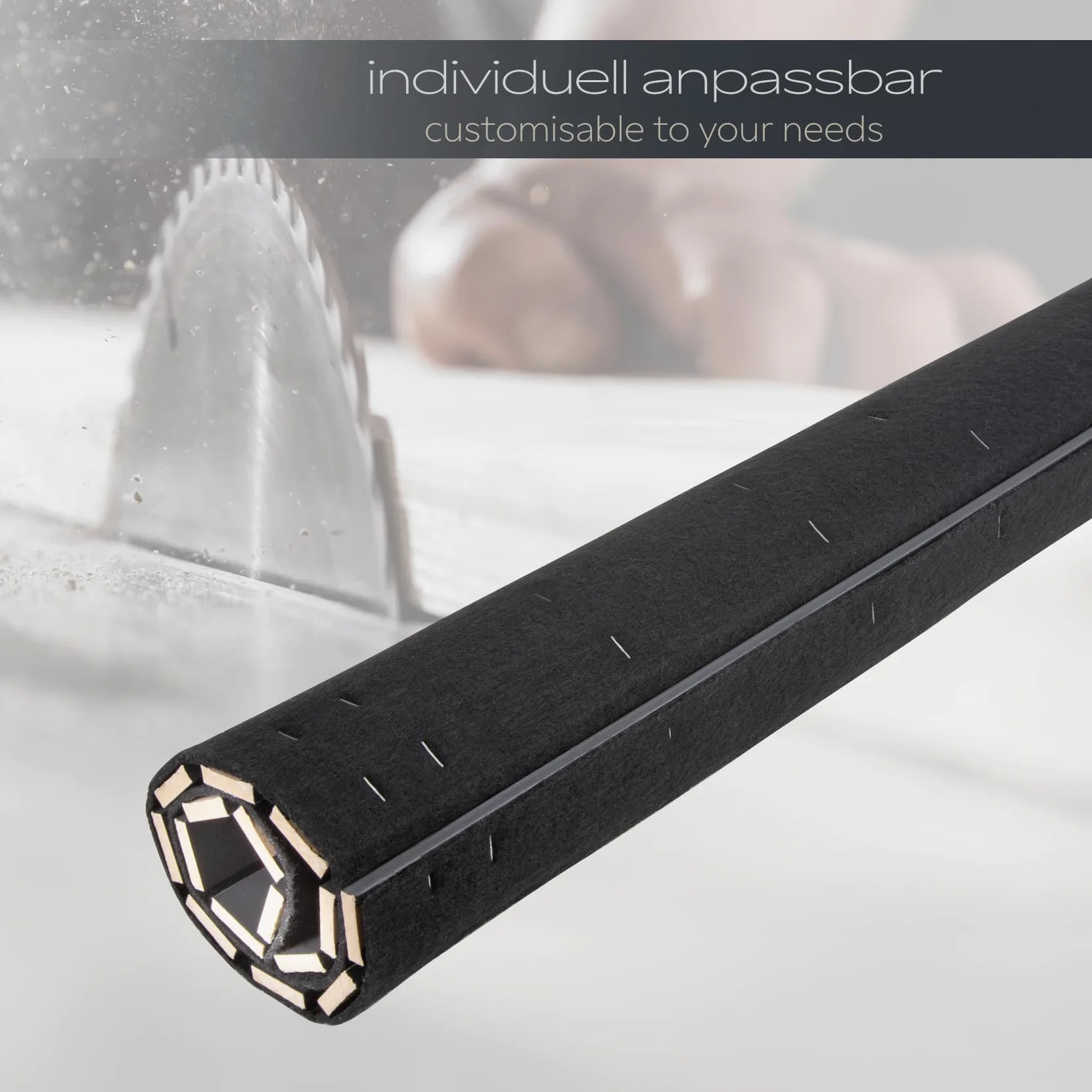 HEXIM Pannelli Acustici 138,5x60cm - Parete a Lamelle Flessibile Legno MDF Pannelli Murali Rivestimento a Lamelle Rivestimento Murale (8 pannelli / 6,64 m² Black Lead - APH05)