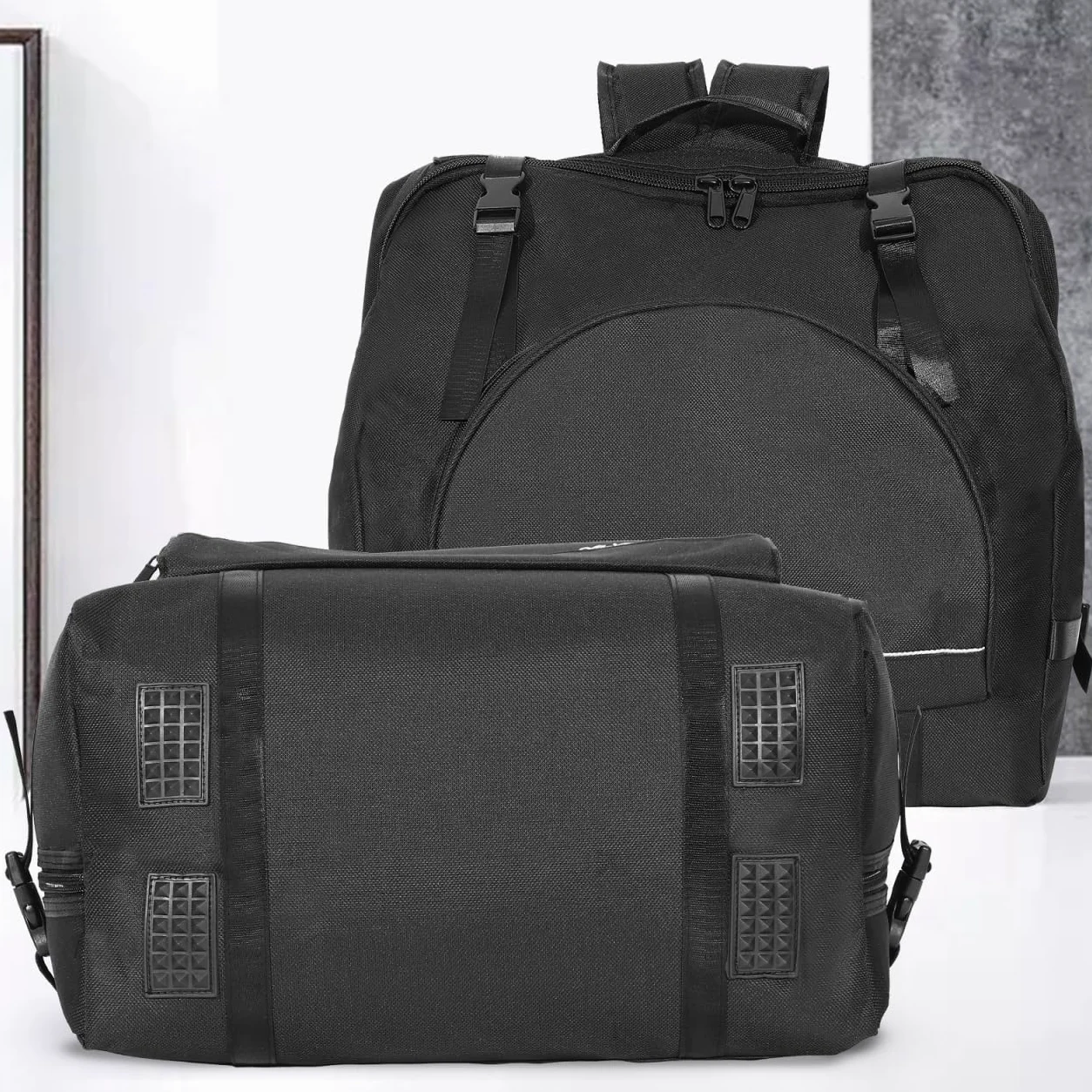 Vaguelly Borsa per fisarmonica per fisarmonica 80-96 bassi, custodia imbottita per fisarmonica, borsa da concerto, zaino con tracolla, borsa per accessori, borsa per il trasporto di strumenti per