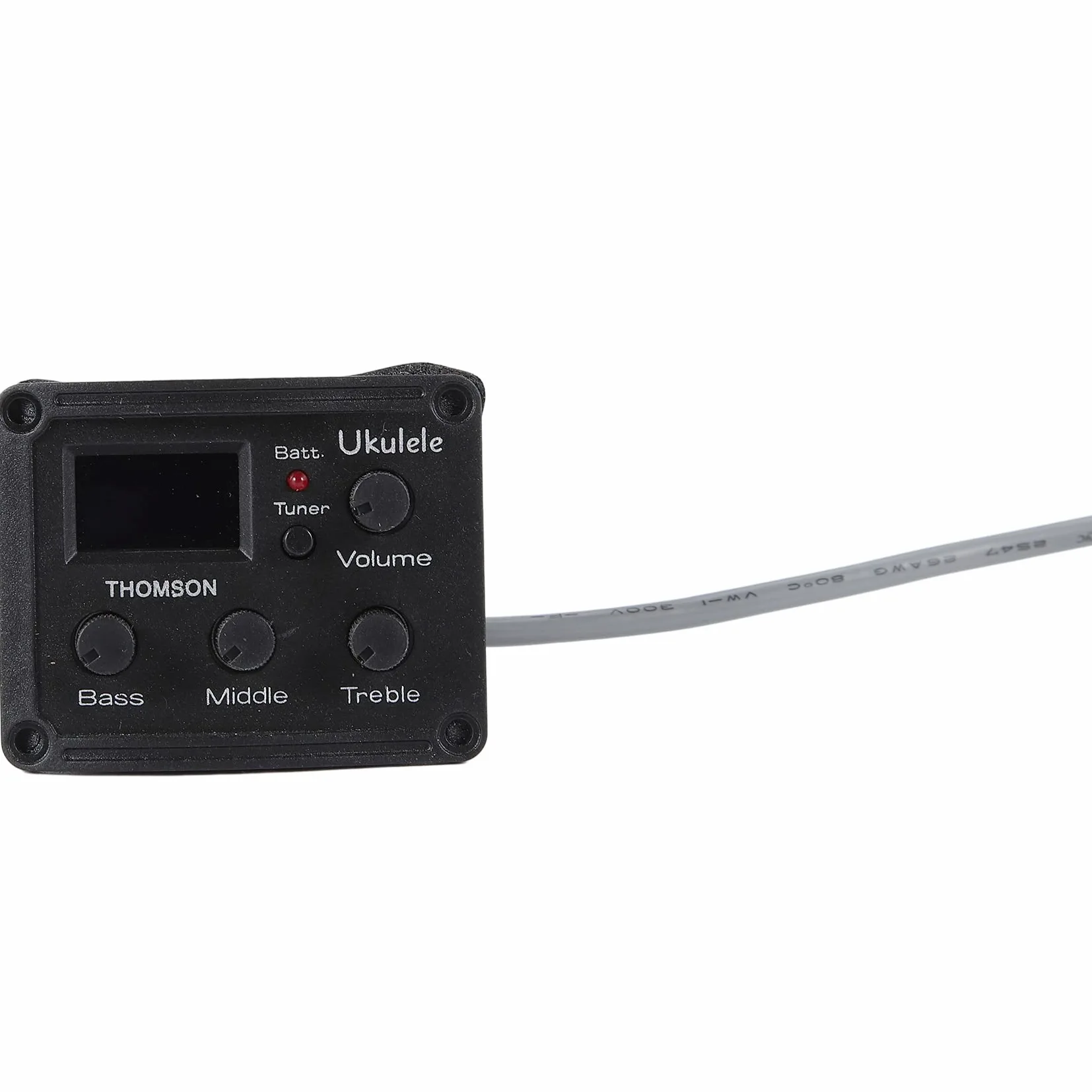 Ukulele Uke Piezo Pickup Preamp - di sintonizzatore equalizzatore a 3 bande con display LCD