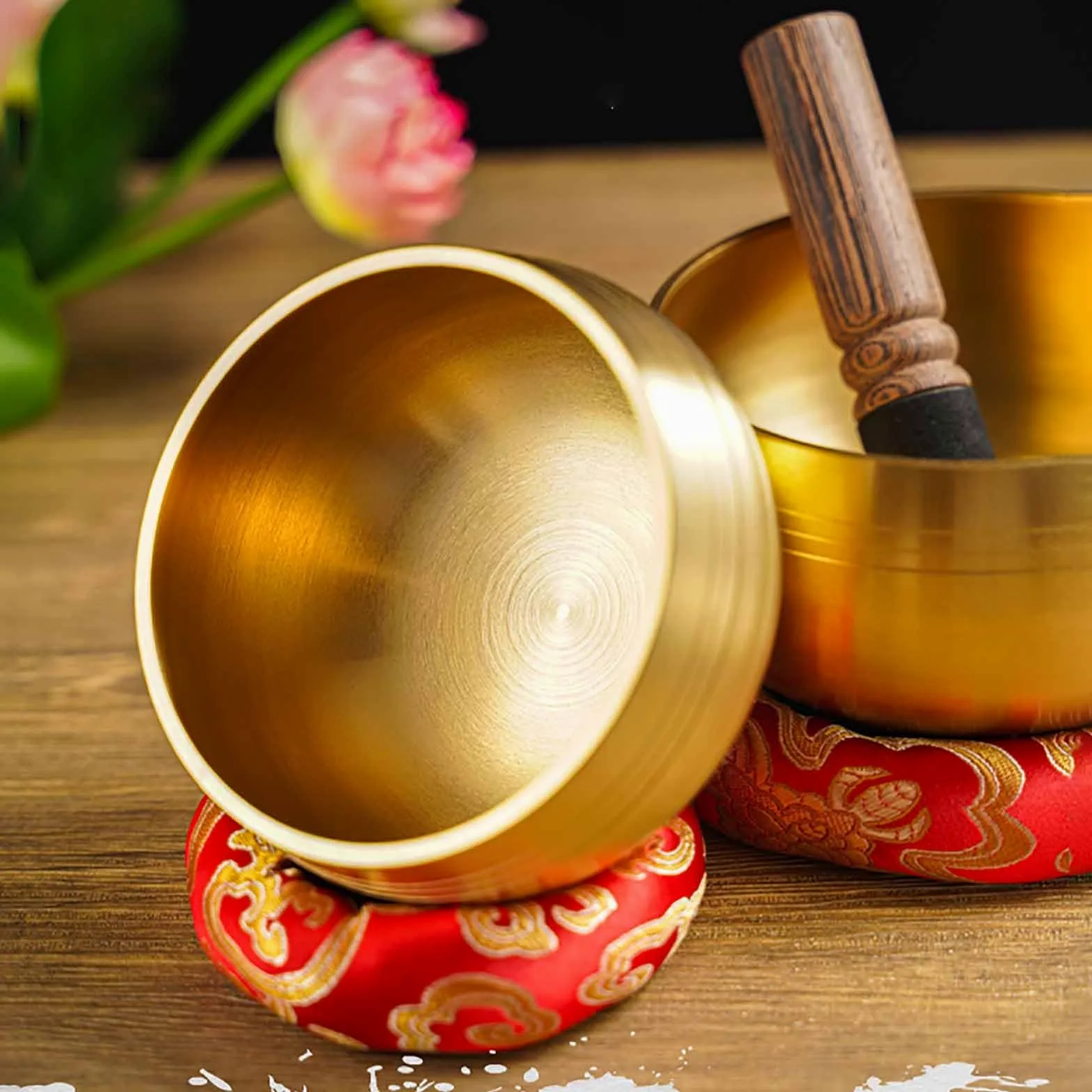 campana tibetana tibetana con campana tibetana per meditazione fatta a mano, decorazione spirituale, per meditazione e yoga, terapia dei chakra, terapia sonora