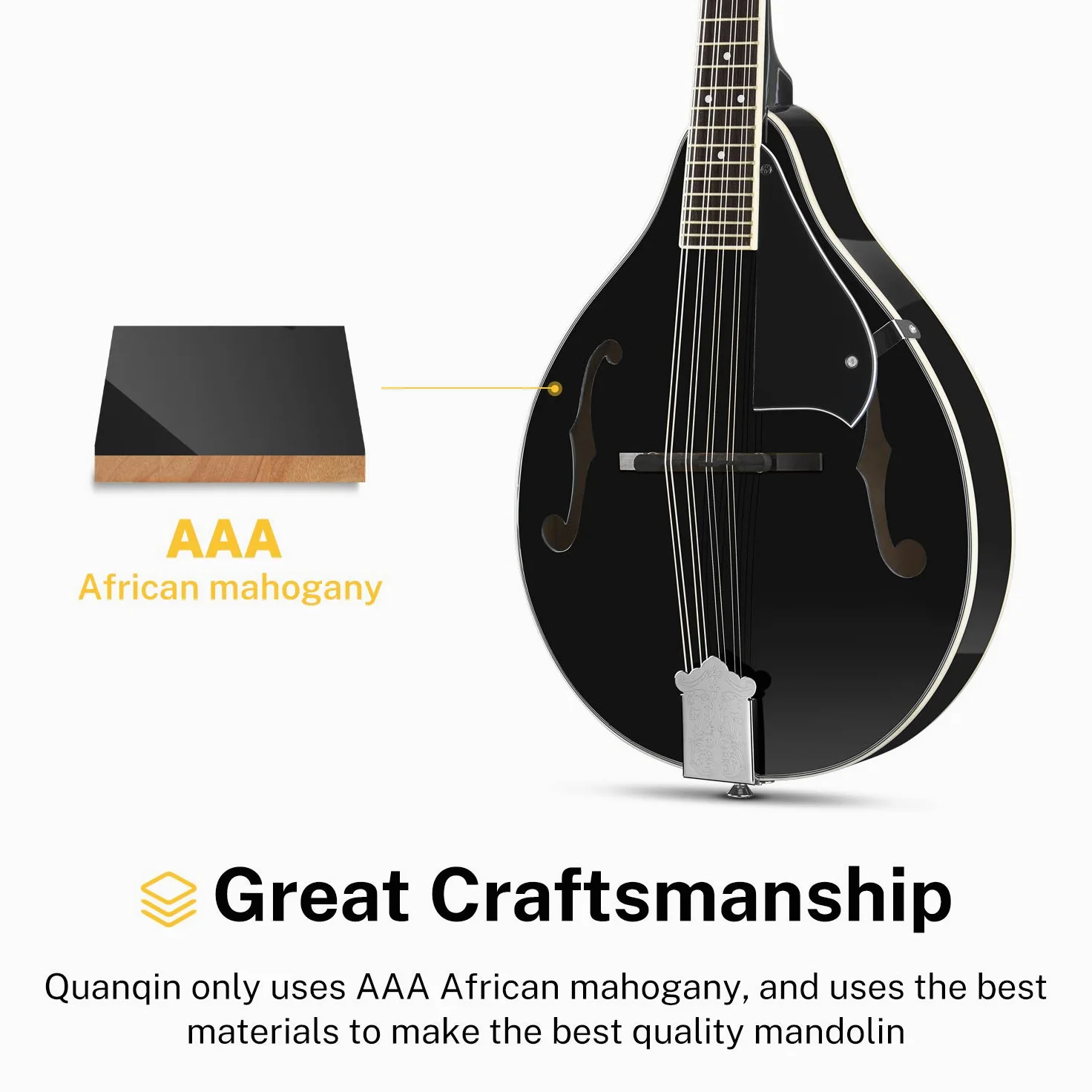 Donner DML-100B Mandolin Black