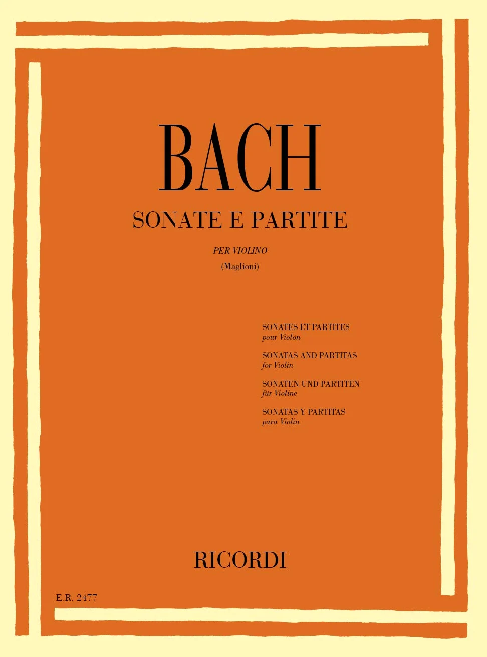 6 Sonate E Partite Bwv 1001 - 1006 Per Violino Solo