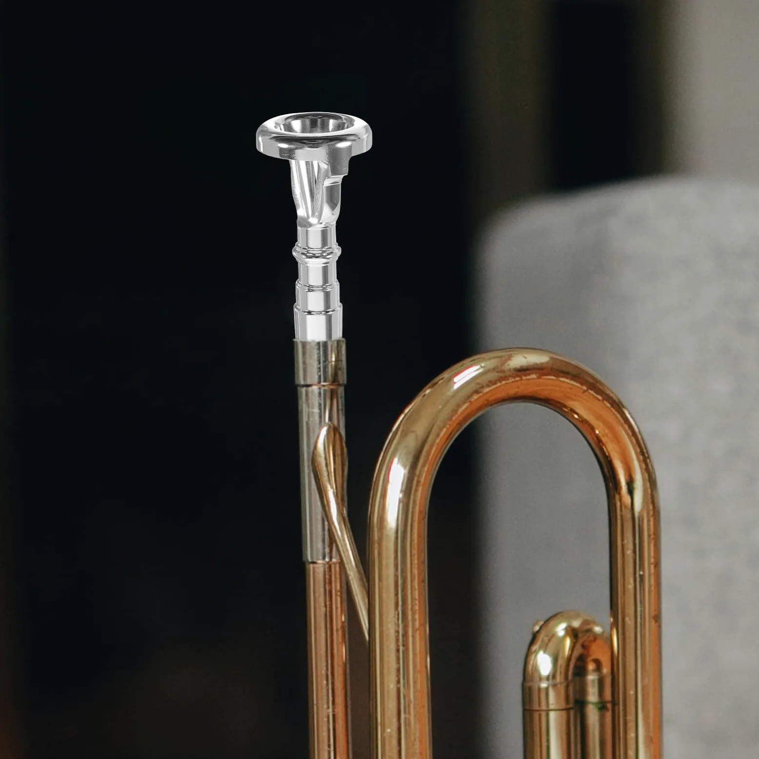 Allenatore Bocchino Tromba Piccolo Argento, Dispositivo Vibrazione Labbra Tromba per Studenti e Musicisti, Accessorio Professionale per Esercizi di Strumenti a Fiato