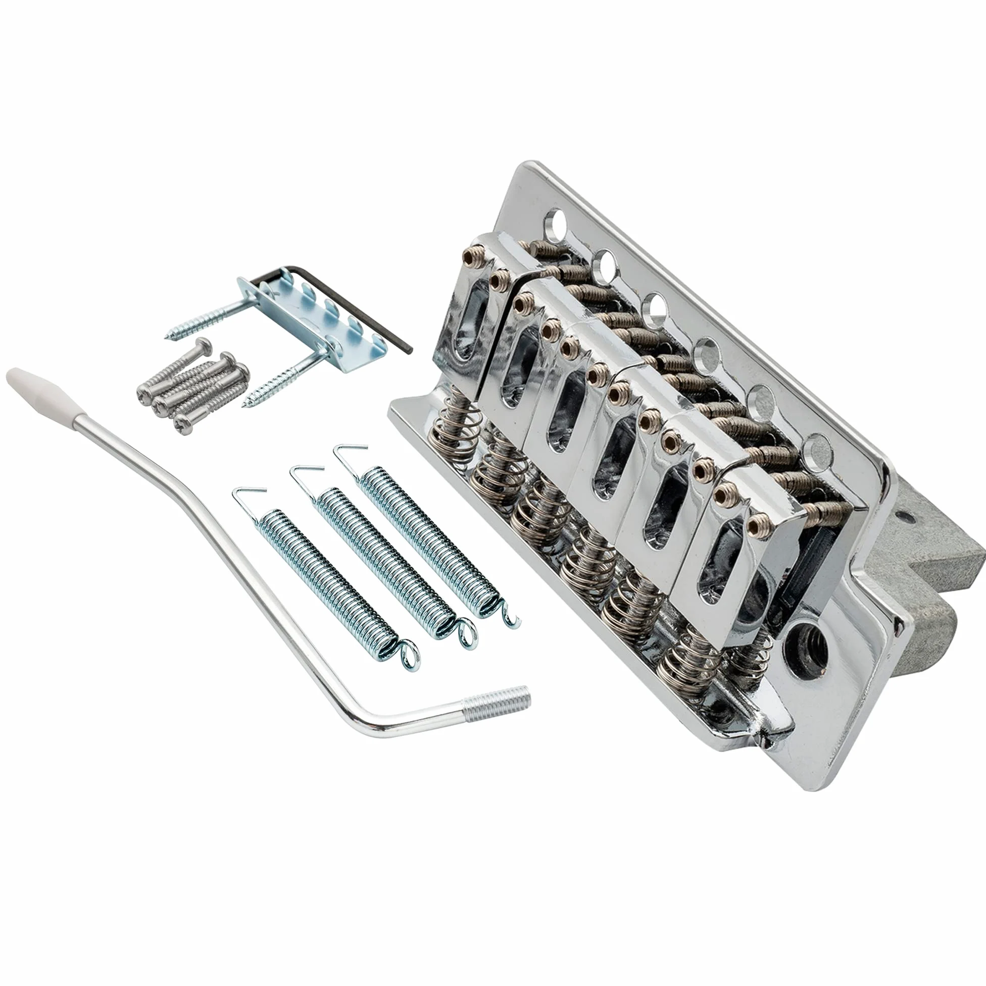 Musiclily 52,5mm Ponte Tremolo 6 Viti per Chitarra Elettrica tipo Strat, Cromato
