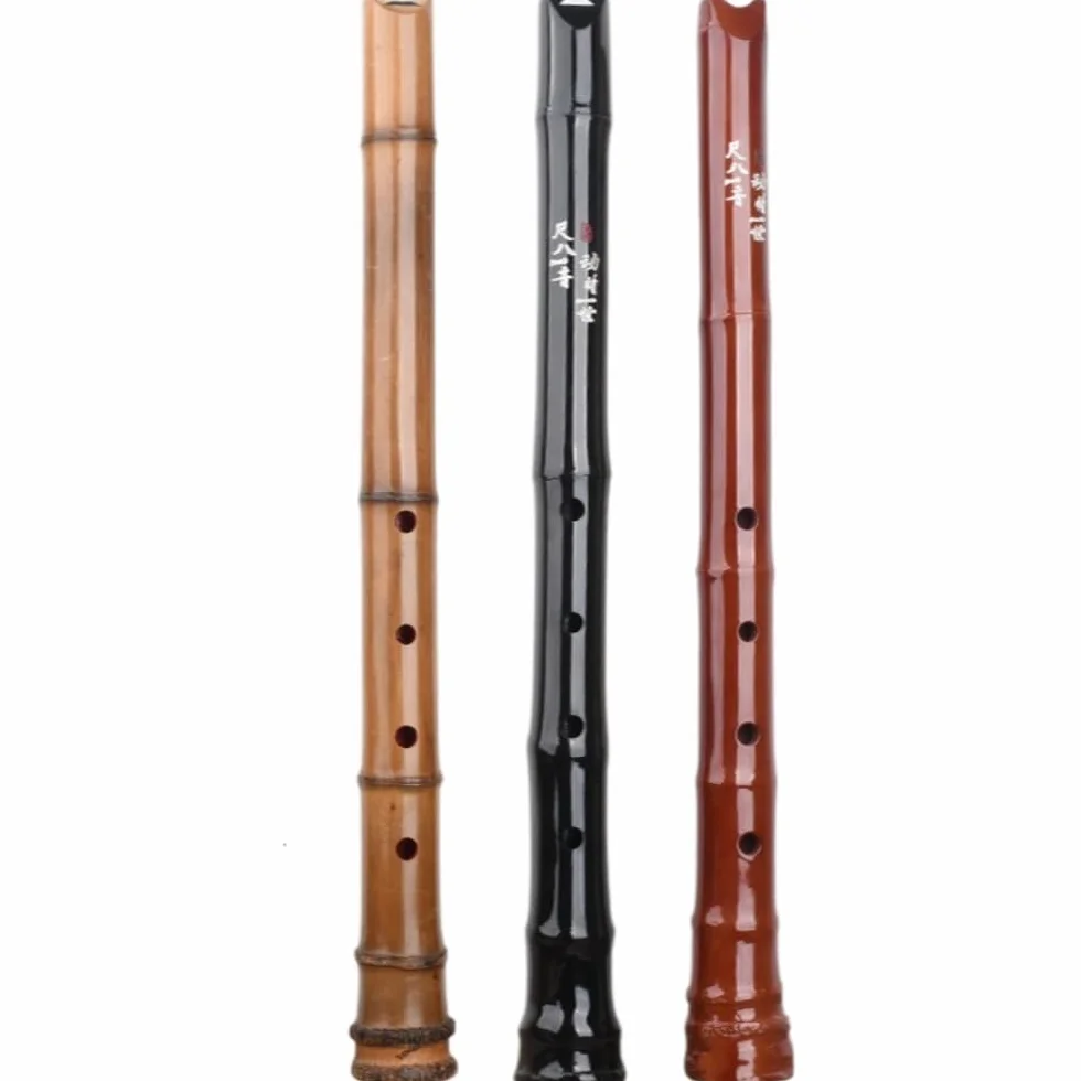 Shakuhachi - Flauto di bambù standard 1.8 pentatonico D/F/G/A/C (D/F) Strumento zen con bocchino Shakuhachi con estremità della radice e bordo naturale. (Color : Beige_D tube in G)
