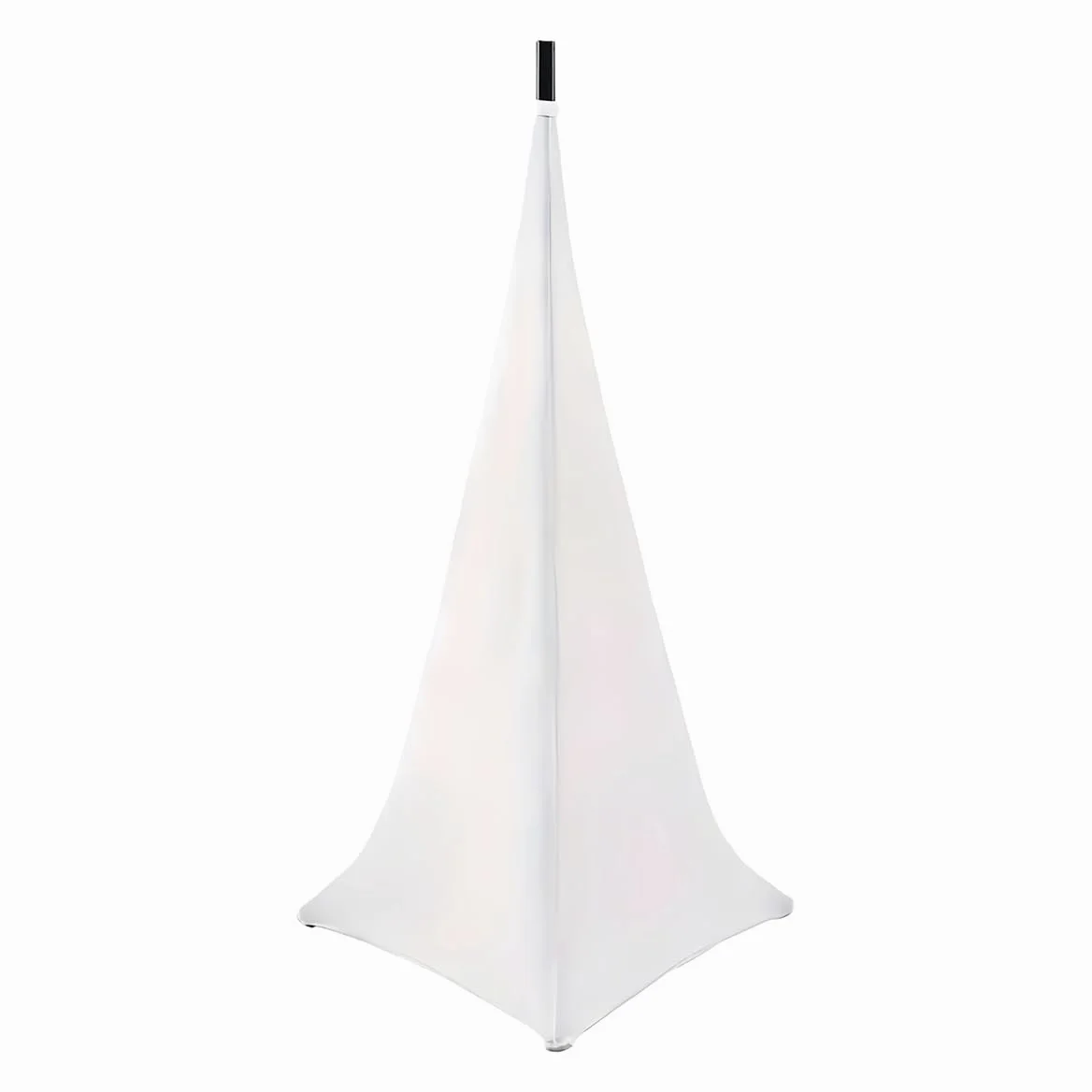 WANGCL Copertura per supporto altoparlante, copertura universale per treppiede di illuminazione estensibile a 360 gradi su tre lati per banchetti, matrimoni, feste (bianco)