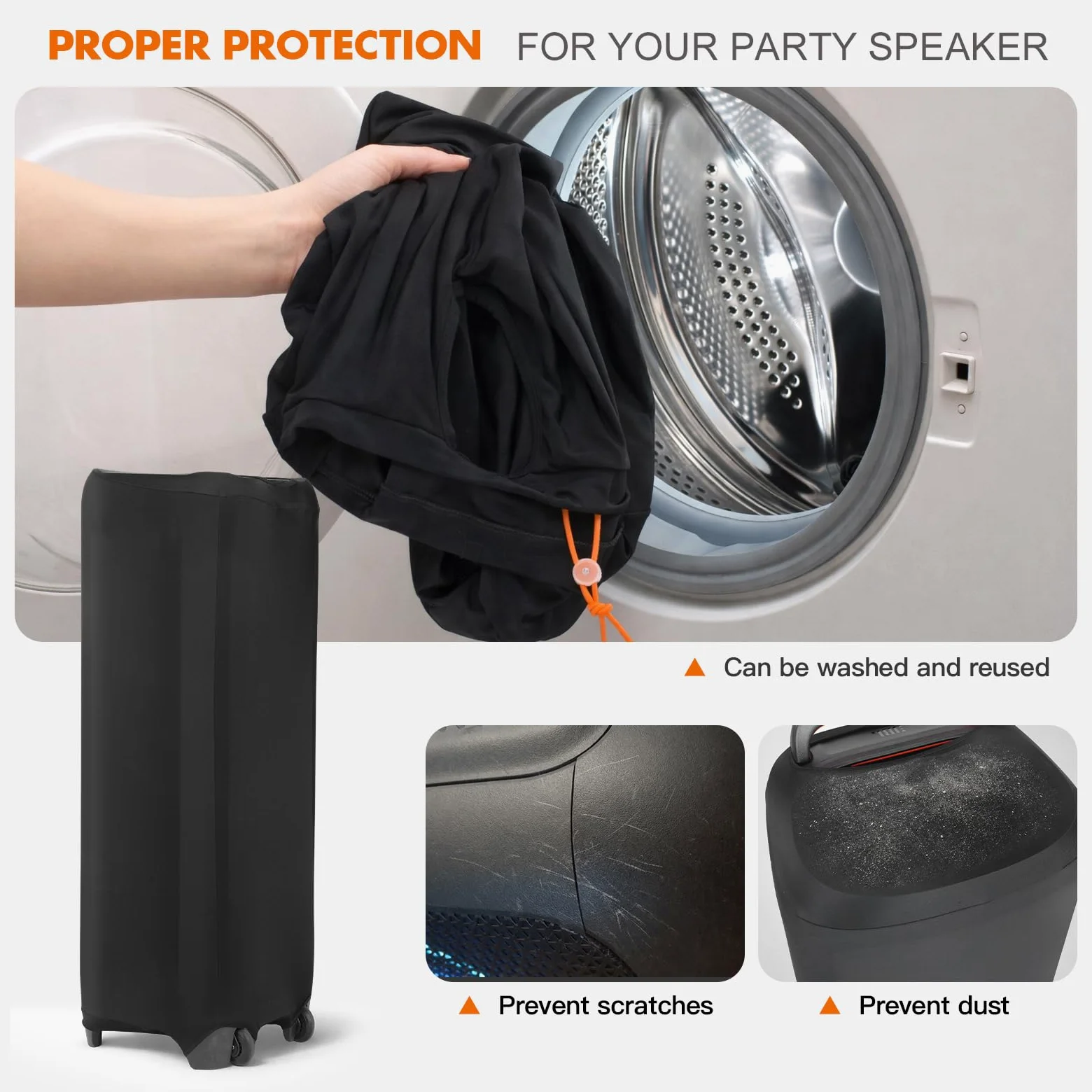 PartyBox 1000 - Custodia antipolvere compatibile con altoparlante portatile JBL PartyBox 1000, custodia protettiva morbida elastica per altoparlanti esterni