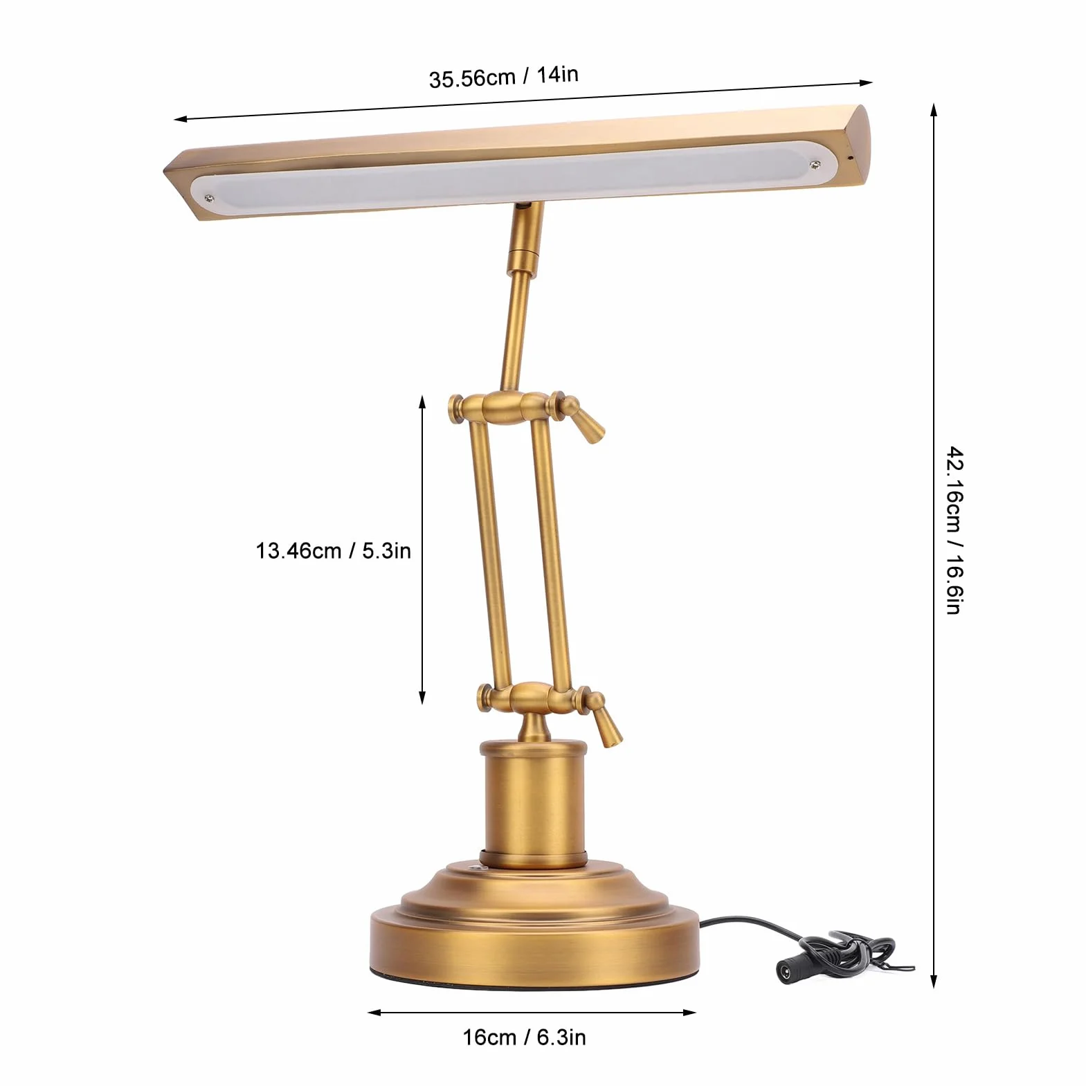 Lampada da Pianoforte per Pianoforte Verticale, Lampada da Tavolo a LED da 12 W con luminosità Regolabile da 3000K a 6000K, Luce per Leggio per Pianoforte, (Spina europea)