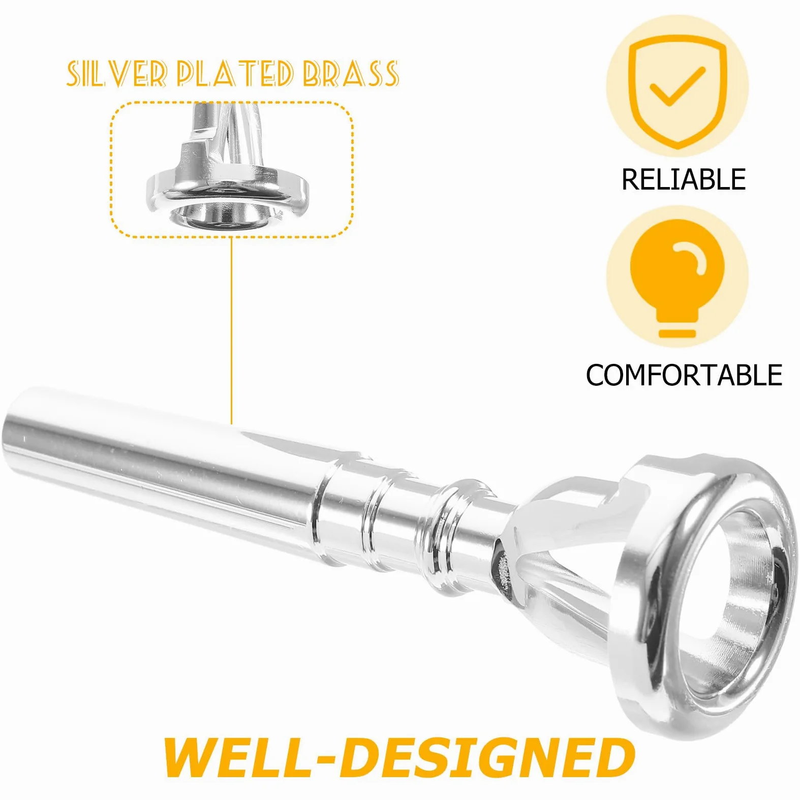 Allenatore Bocchino Tromba Piccolo Argento, Dispositivo Vibrazione Labbra Tromba per Studenti e Musicisti, Accessorio Professionale per Esercizi di Strumenti a Fiato