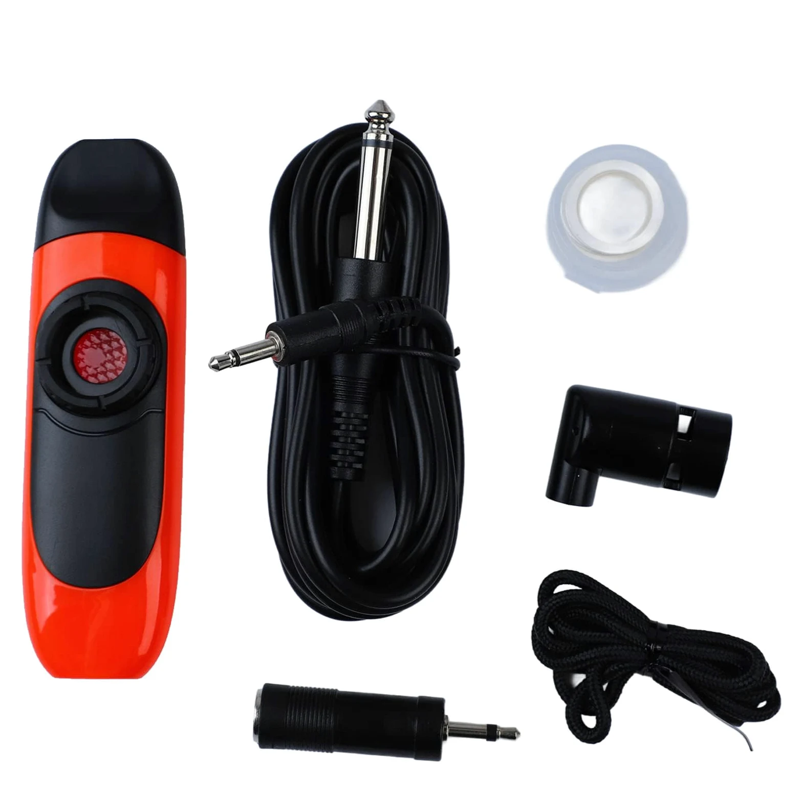 Kazoo Elettrico Professionale da 11 cm, Set Portatile Facile da Usare con Pickup a Membrana e Registratore (Arancia)