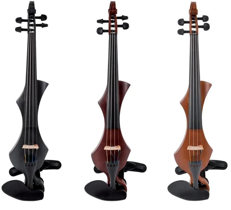 Violino elettrico GEWA, violino elettronico, Novita 3.0 nero con poggia spalla Wittner, 4 corde