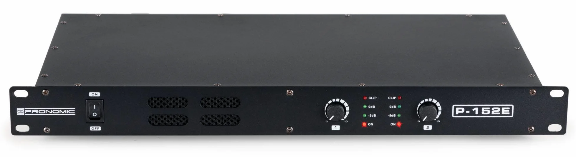 Pronomic P-152E MKII Finale - Finale 2 Canali - Potenza RMS/4 Ohm: 2x 150 Watt - Particolarmente adatto per monitoraggio o studio/HiFi - 1HE - Nero