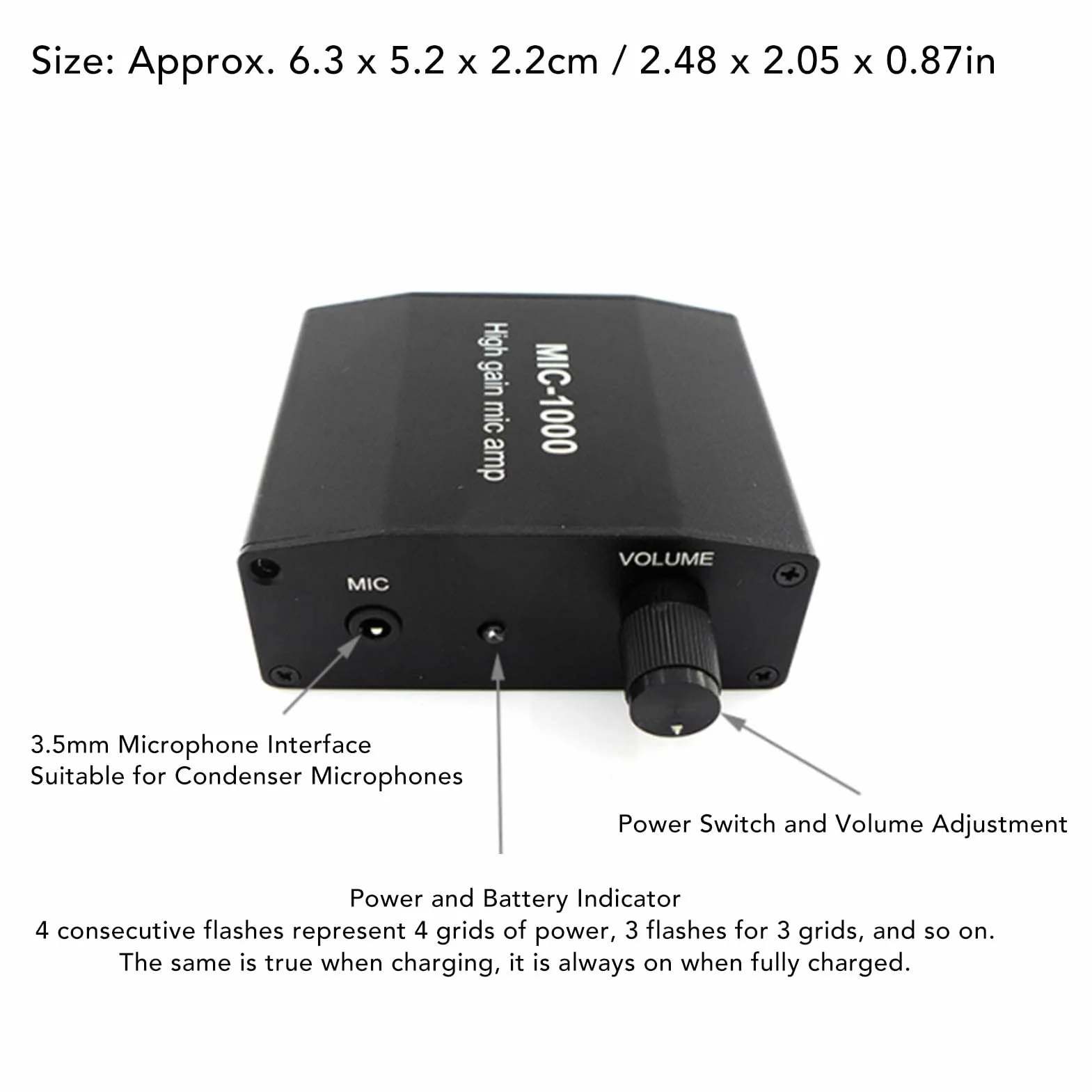 Amplificatore per Microfono Ad Alto Guadagno, Preamplificatore per Microfono Amplificatore per Microfono Ad Alto Guadagno Controllo Automatico del Livello ALC Amplificazione 1000