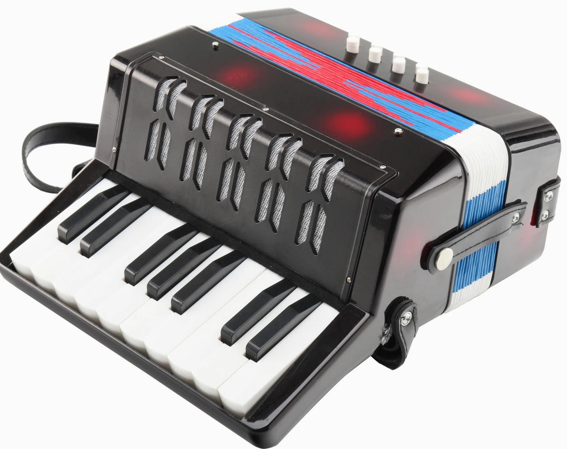 Classic Cantabile Bambino Set di Fisarmonica per Bambini (Fisarmonica per bambini 8 bassi con 17 toni, borsa e tracolla incl. leggio e scuola) Nero