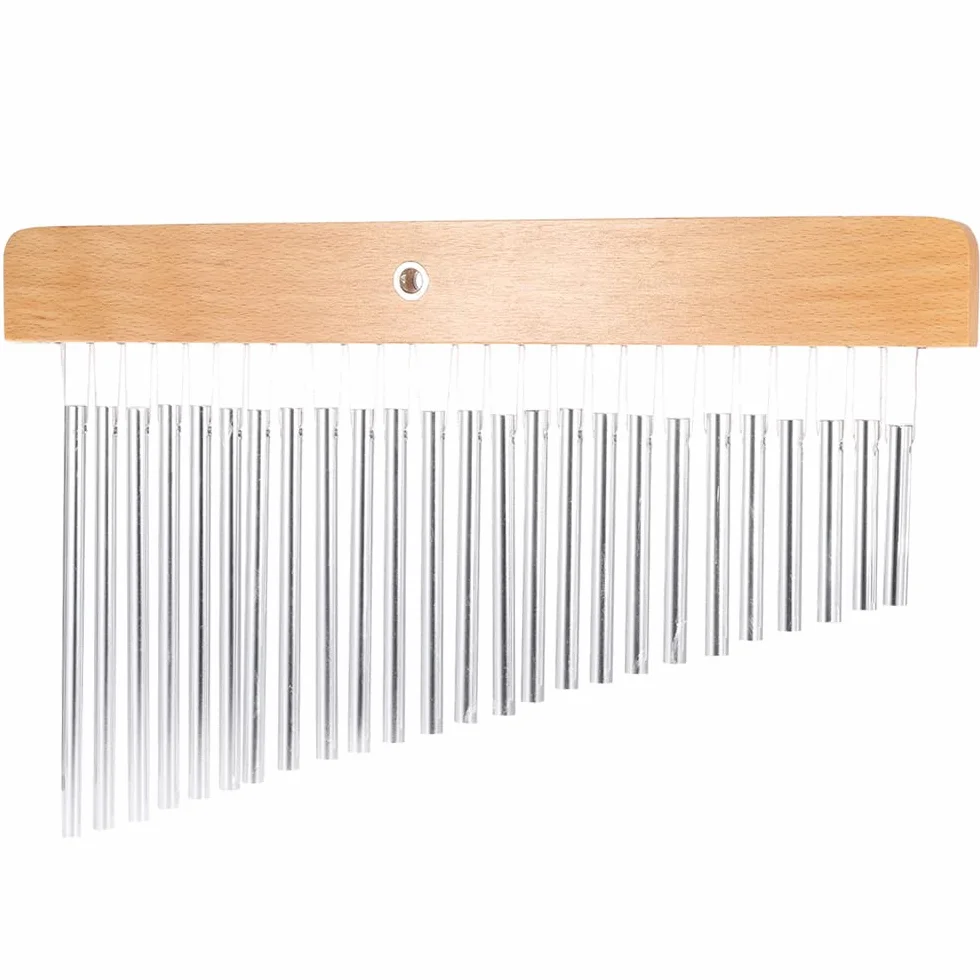 Chimes - Scacciapensieri per bar, 25 bar, con percussioni monopetto (argento)