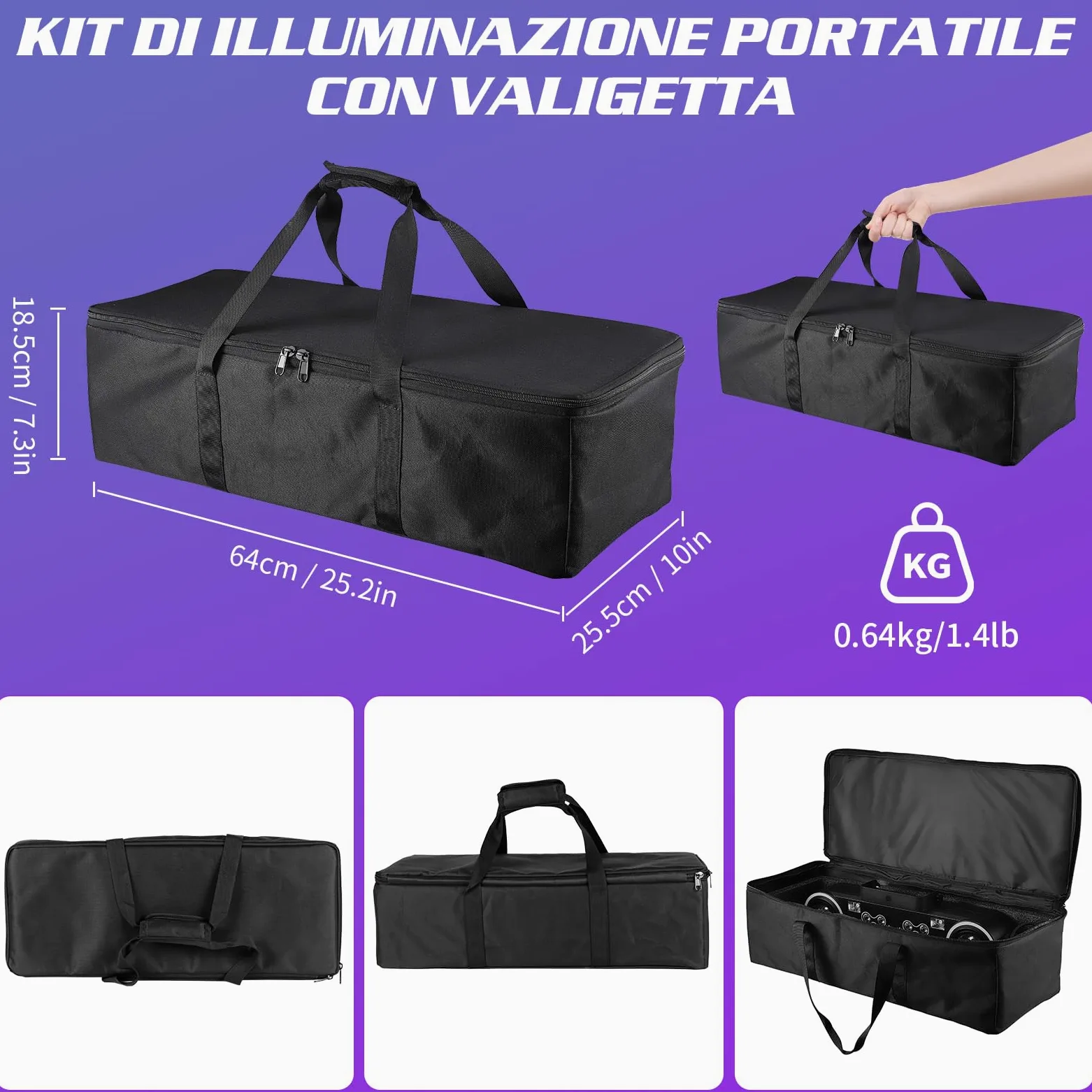 Luce per Feste in Discoteca 7 in 1,Luce per DJ con Treppiede Telescopico e Borsa per il Trasporto,Luce Stroboscopica per Feste con Telecomando Adatta per Natale in Casa Discoteca,Halloween