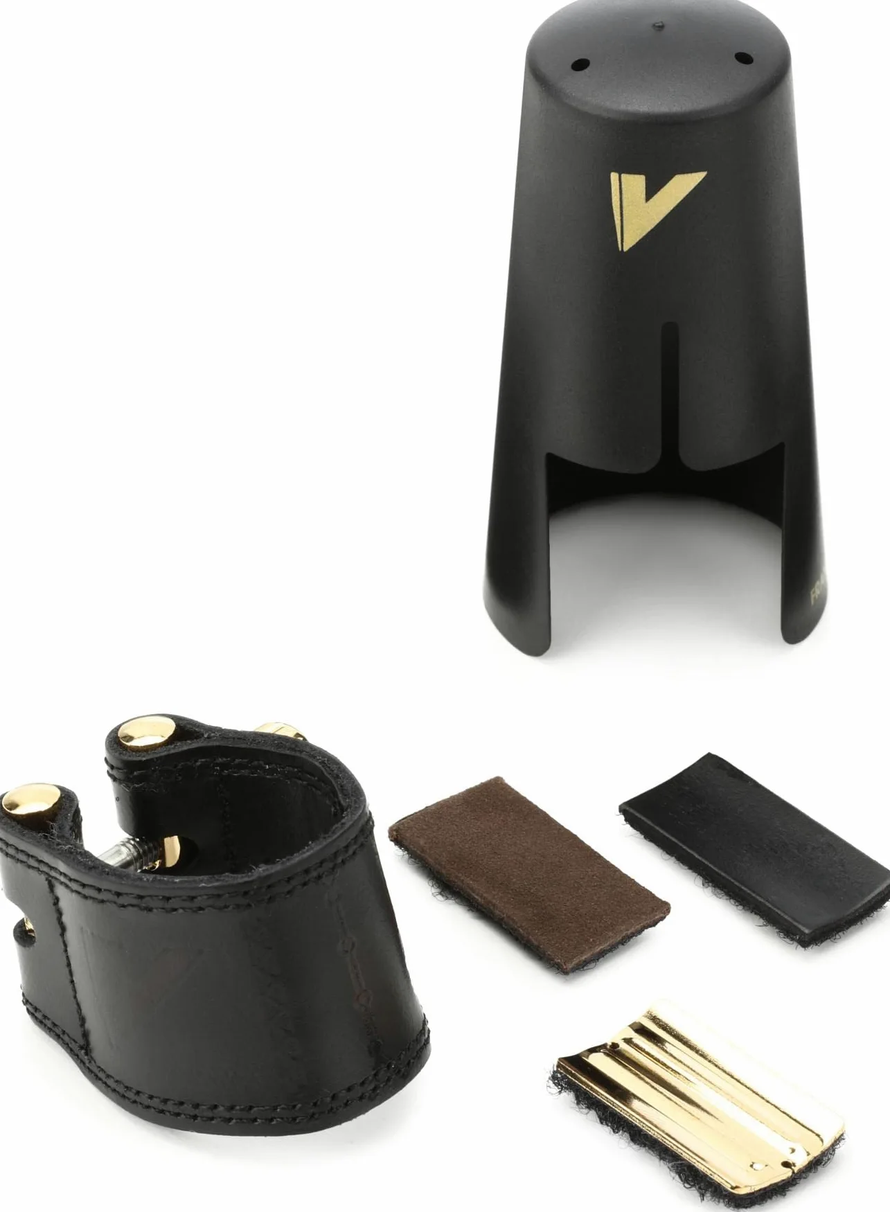 Vandoren LC27P Legatura in Pelle e Copribocchino in Plastica per Sassofono Alto