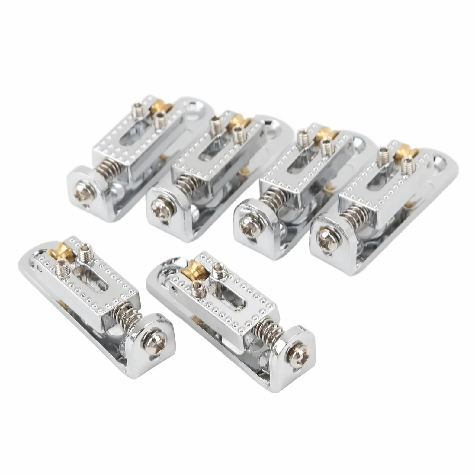 Guitar Bridge Saddle Metal Altezza Regolabile Electric Roller Roller Bridge 7 String per Banjo per la Scatola dei Sigari (Argento)