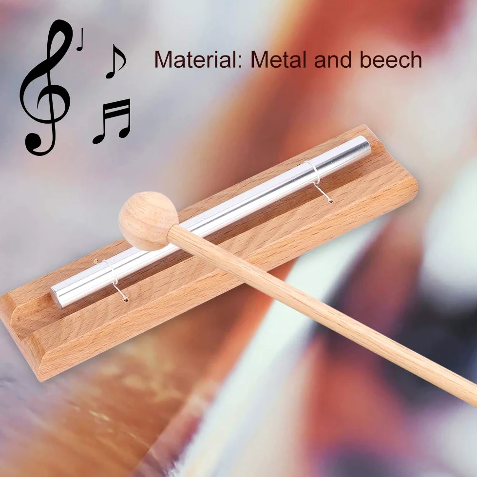 Carillon per Meditazione, Carillon a Mano Solista Campanello per Meditazione in Legno Campana per Strumento a Percussione Solista Campana a Mano per Insegnante per Preghiera, Yoga, Aula