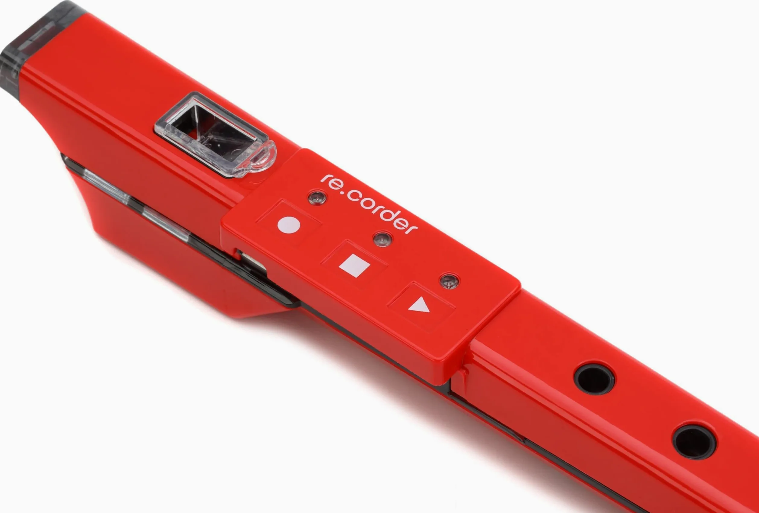 ARTinoise re.corder,flauto acustico digitale e controller MIDI wireless,App mobile 32 timbri,spartiti e esercizi su basi musicali,diteggiature personalizzabili,4 modalità di riproduzione (ROSSO)