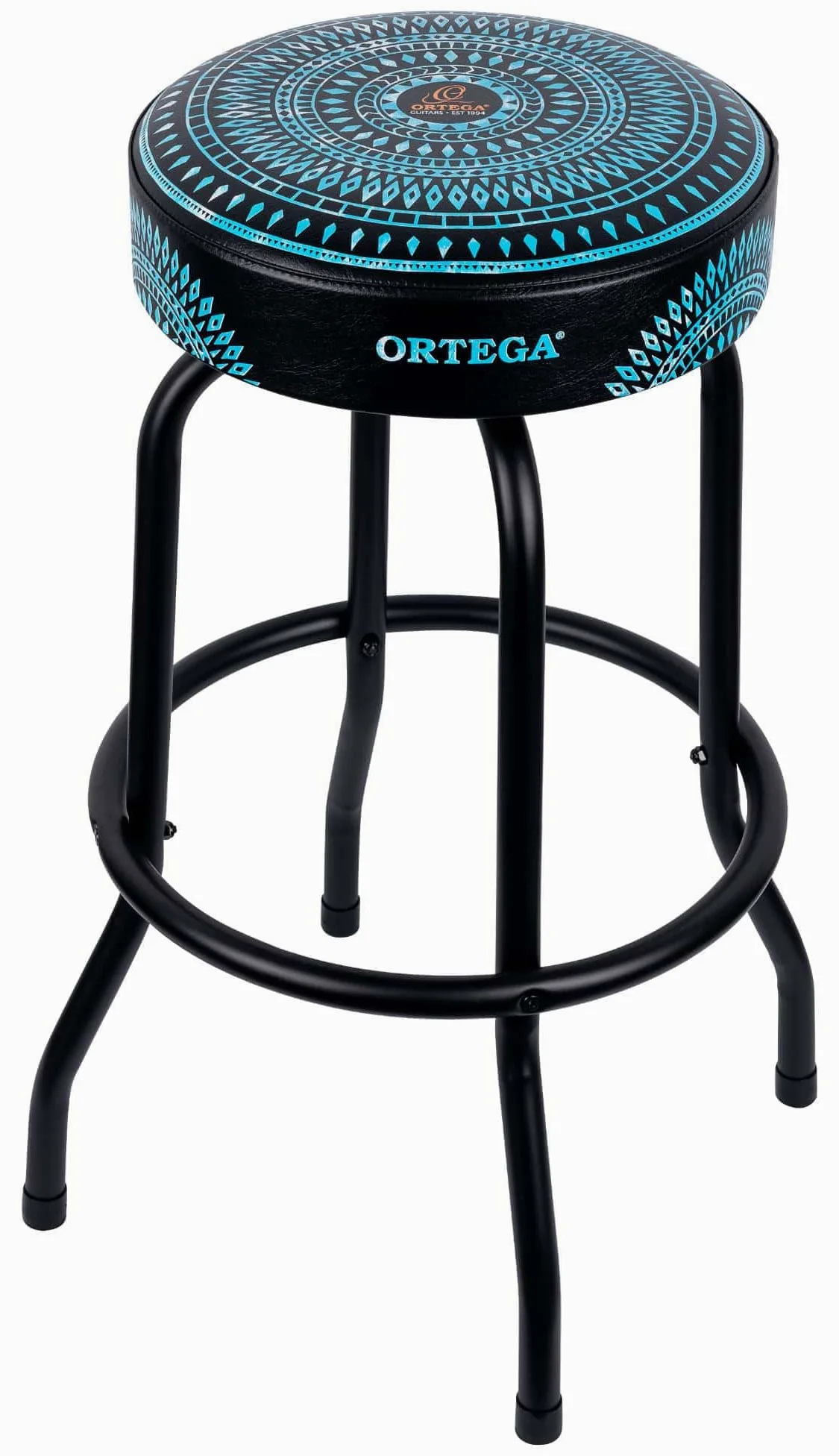 Ortega Guitars Padded Stage Stool – Per Palco, Bar, Studio, Showroom – Altezza 76 cm – Blue Kaleidoscope (OBS30-BLKC)