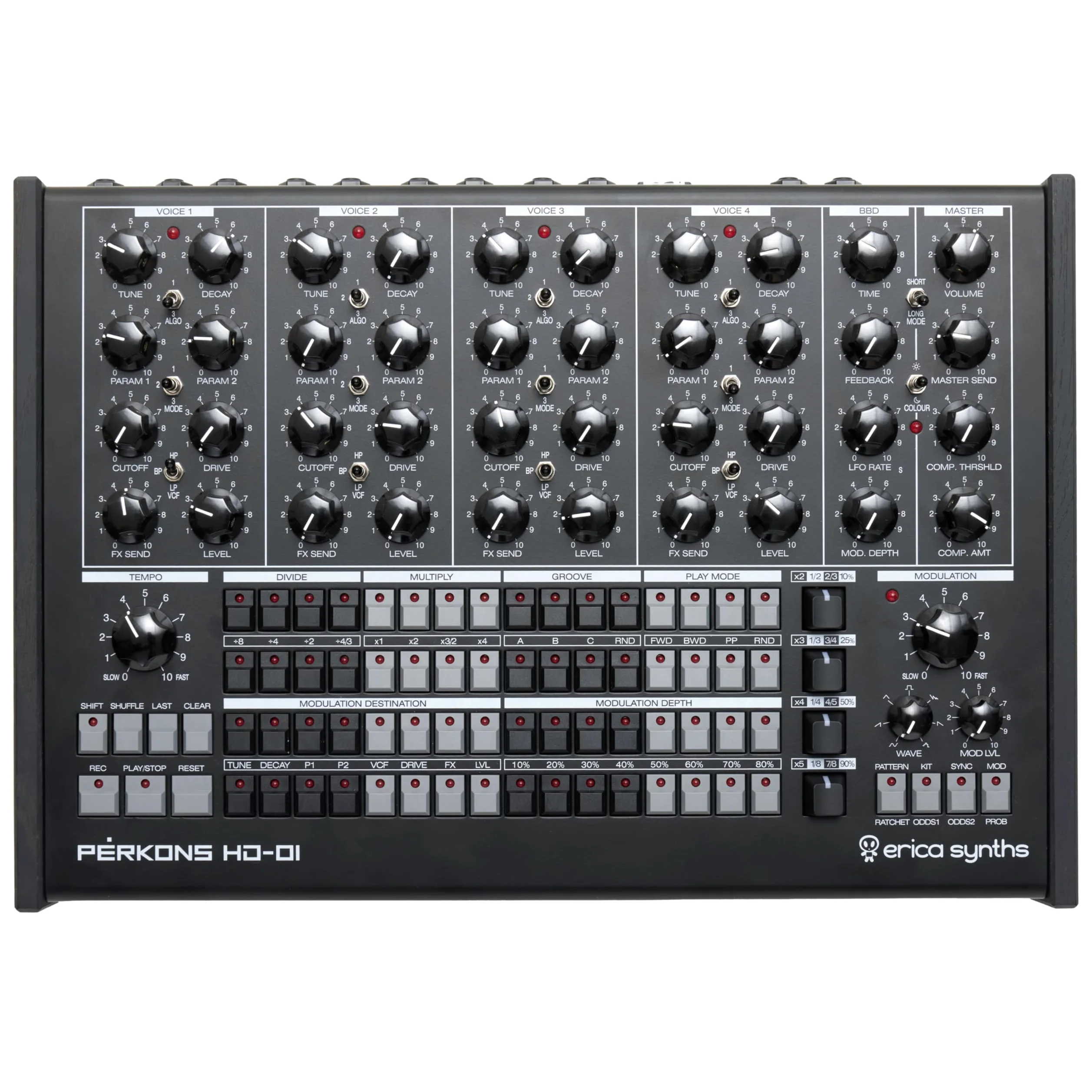 Erica Synths Perkons HD-01 Black - Drum machine