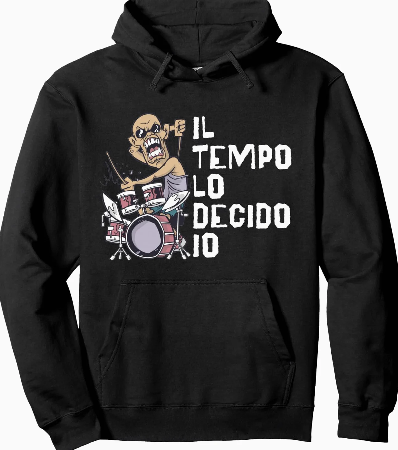 Divertente Batterista Percussionista Batteria Regalo Felpa con Cappuccio