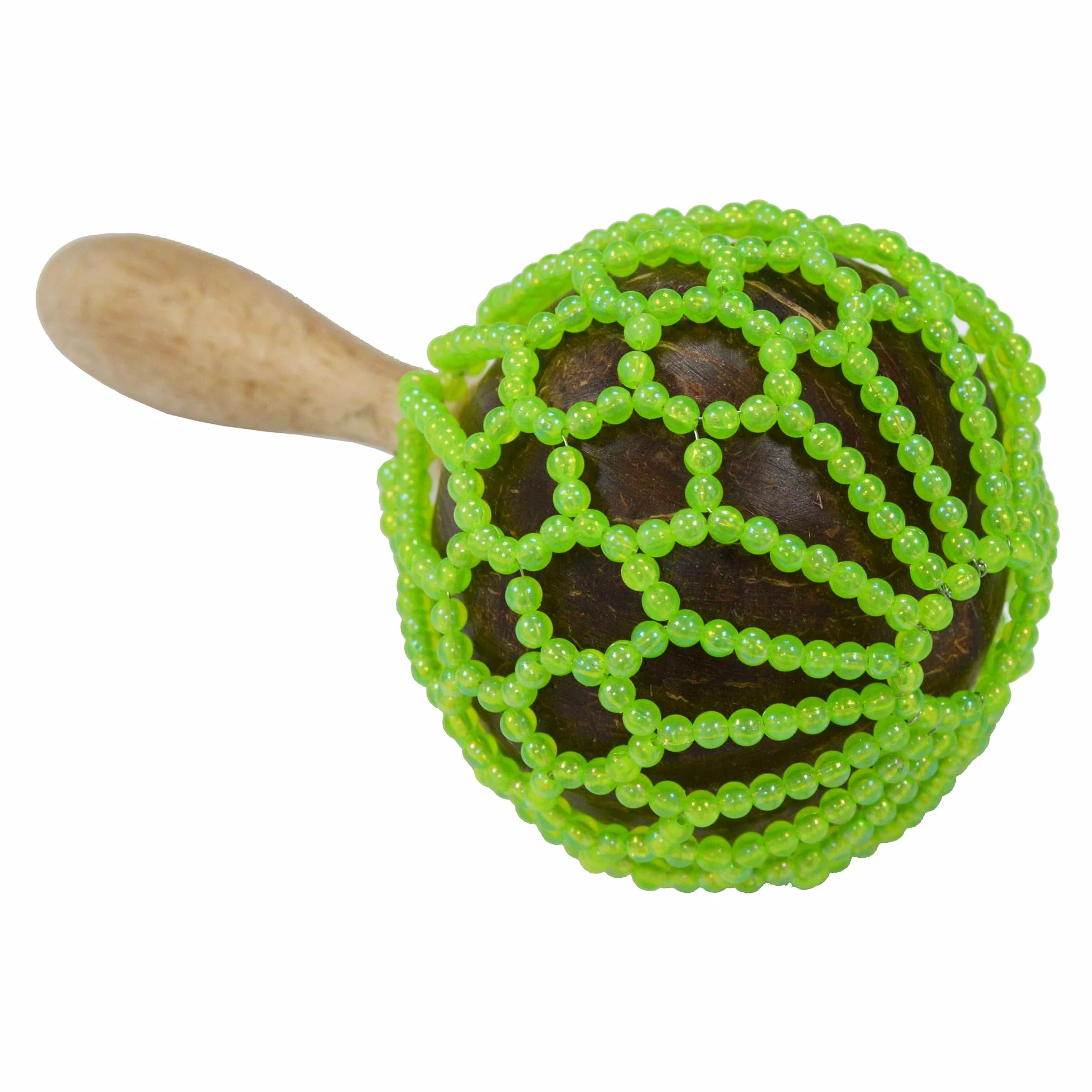 A-Star Afuche Shekere Cabasa fatto a mano con perline - Shaker Maraca da 25 cm