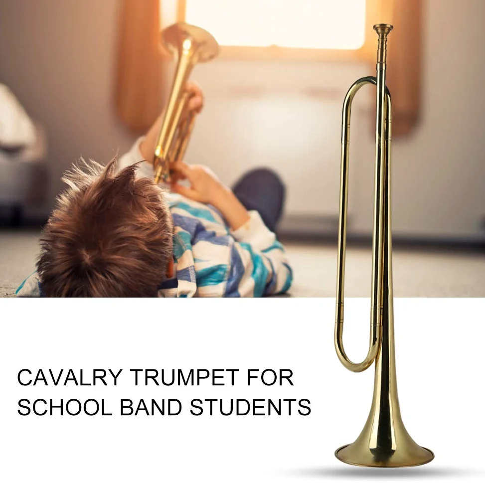 Tromba di cavalleria, pratico strumento musicale per orchestra Tromba in ottone qualificata per banda scolastica per banda scolastica