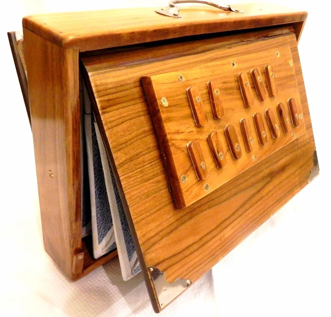 Scatola Shruti, legno di pino, media C, ottone, 38,1 x 25,4 x 7,62 cm, con borsa, C-a-C, accordato a 440, strumento Surpeti per yoga, kirtan, voci