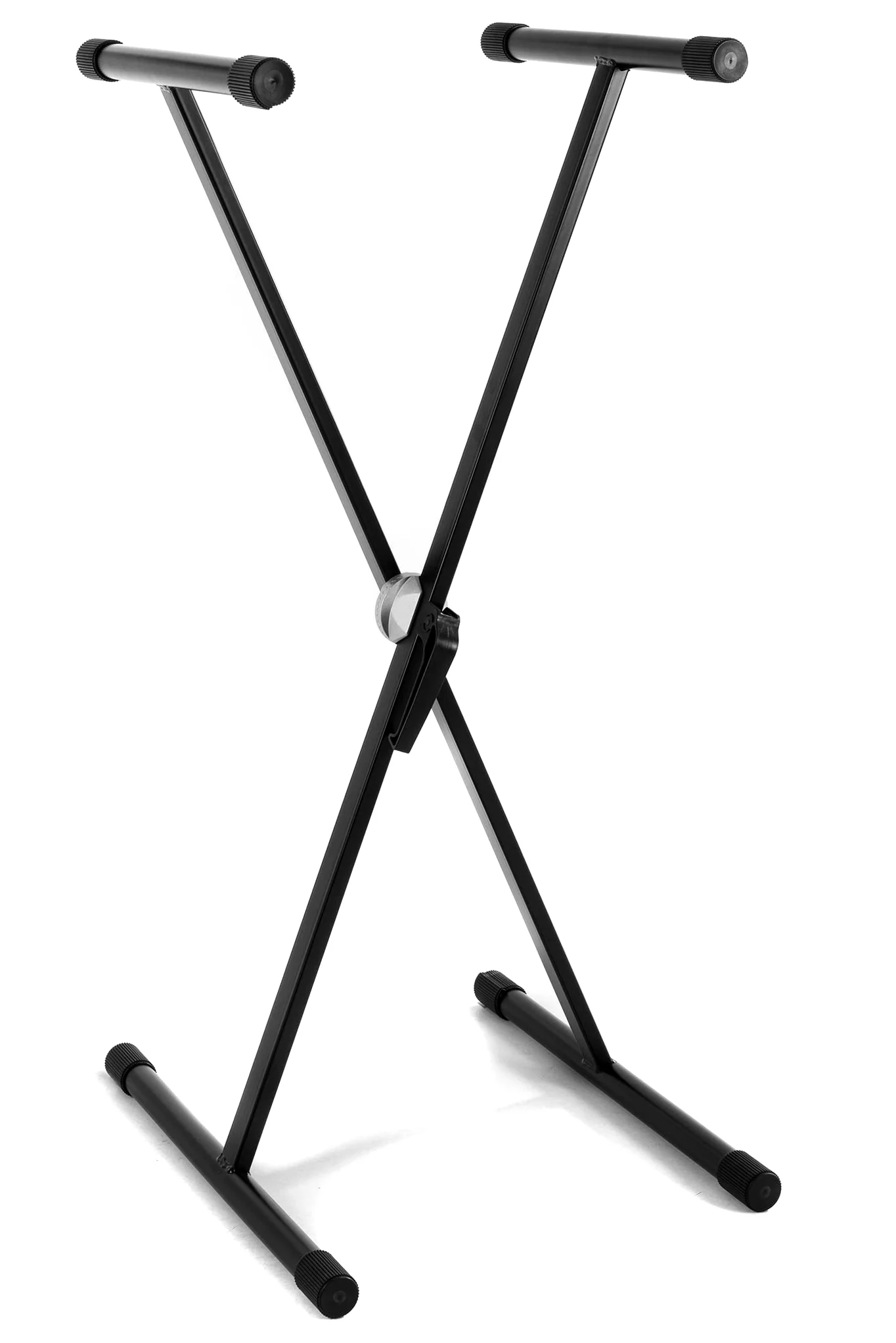 GEWA Supporto per Tastiera KS-40B - Easy Gear System - Singolo - Tubo d'acciaio - Pieghevole - Altezza 70-100 cm - Altezza e larghezza regolabili - Portata fino a 25 kg - Peso 3,2 kg - Nero