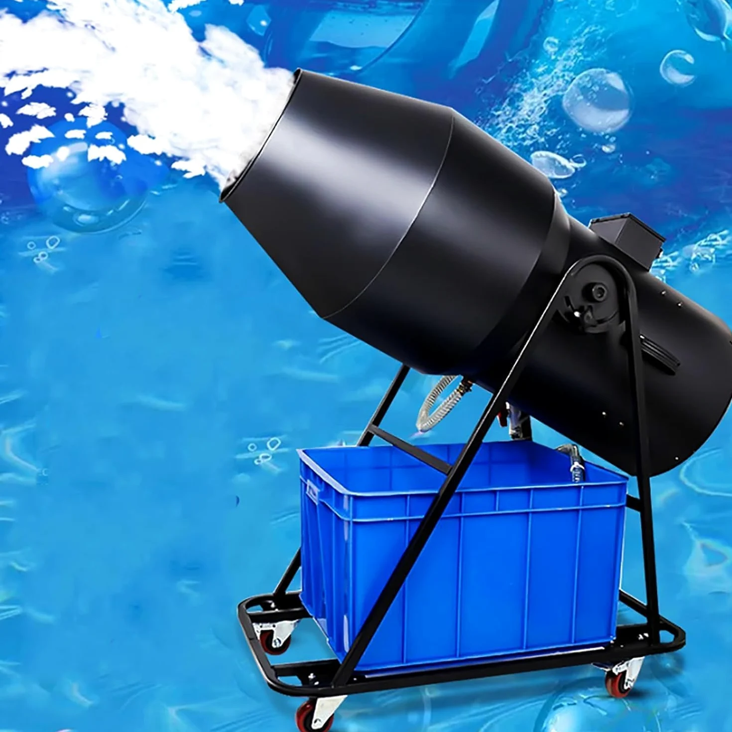 Macchina per Schiuma di Grandi Dimensioni da Palcoscenico, Macchina per Schiuma Ad Alta Potenza per Feste All'aperto da 3000 W, Macchina per Bolle di Spruzzo con Testa Tremante per Feste