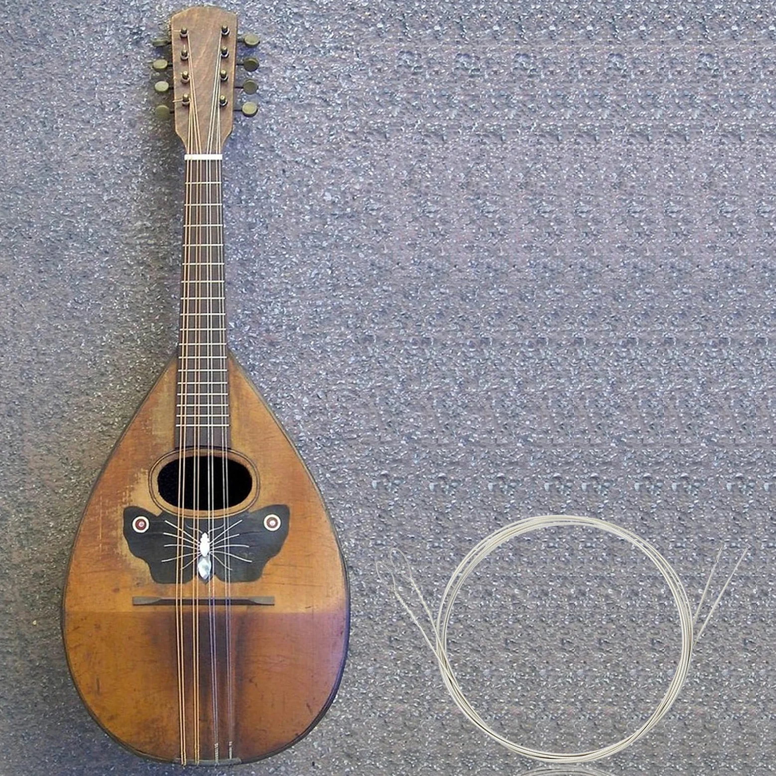 Calibro leggero di mandolino in nichel d'acciaio (.010-.034) con estremità ad anello