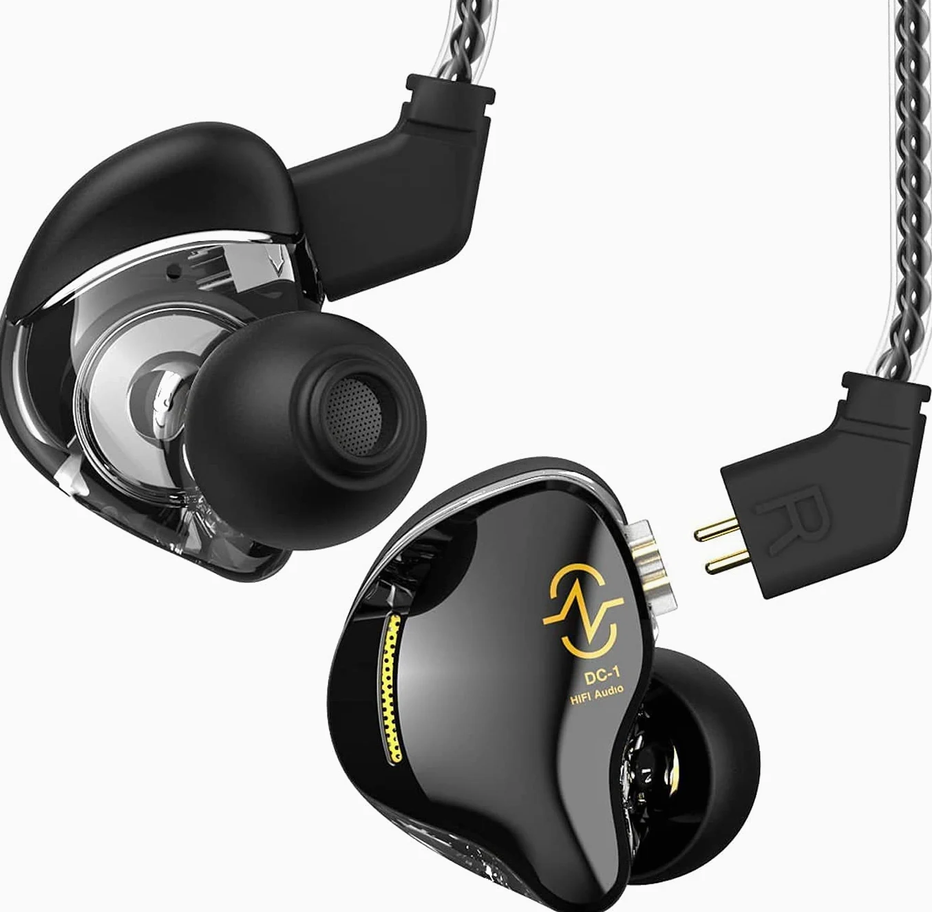 Yinyoo - Cuffie con monitor in ear CCZ, con funzione CCZ, con sistema audio HiFi Bass 1DD, per musicisti, palcoscenico, batterista per palestra, allenamento, corsa, chiesa