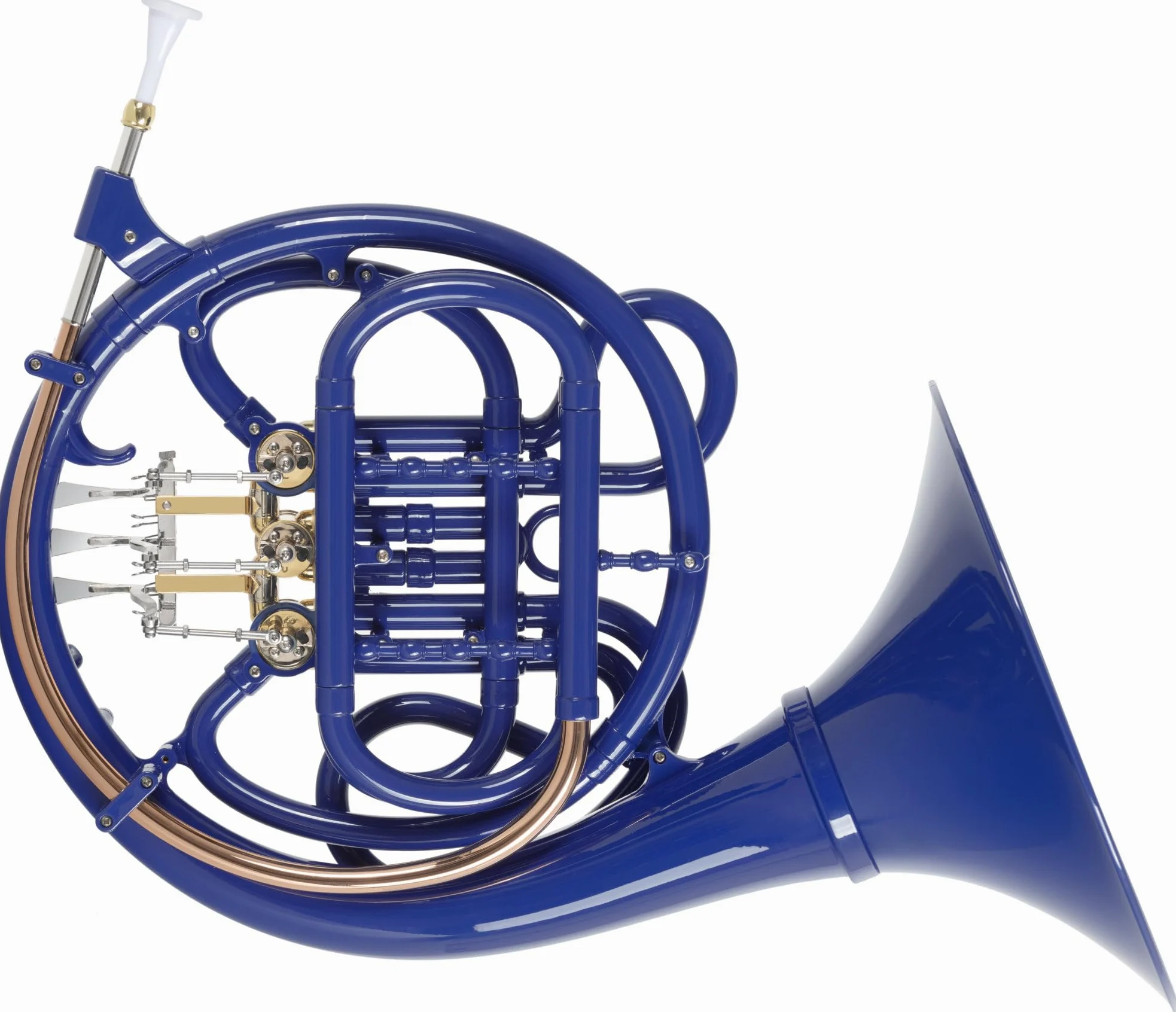 Classic Cantabile WH-20BL MardiBrass Corno Francese in plastica blu, con bocchino e custodia con spallacci. Per principianti e professionisti. Resistente, impermeabile, leggero e robusto.