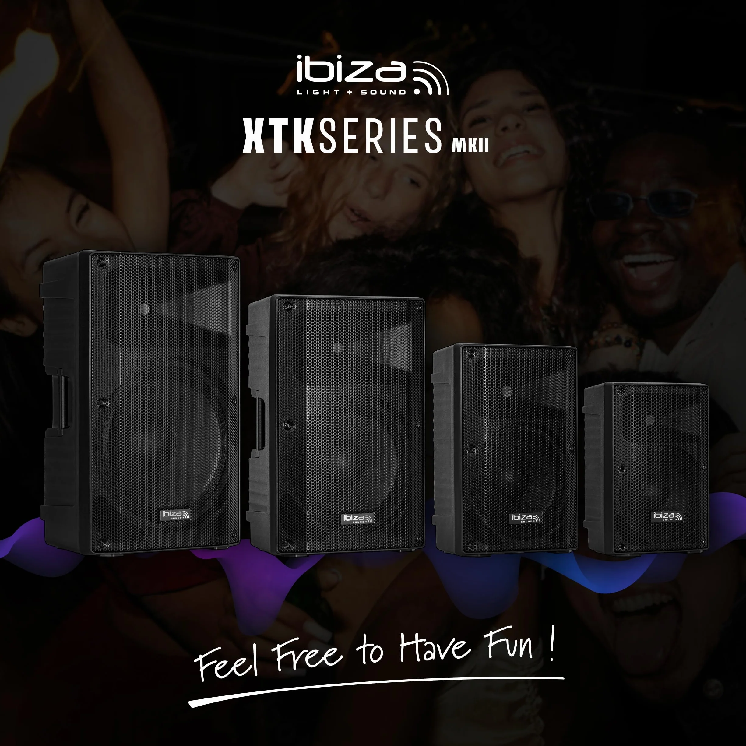 Ibiza - XTK10-MKII - Altoparlante SONO passivo da 10"/25cm - Tweeter a compressione da 25mm - Sistema Bass Reflex - Maniglia e ruote - NUOVA VERSIONE - Nero - Feste, Eventi, Club, Conferenze
