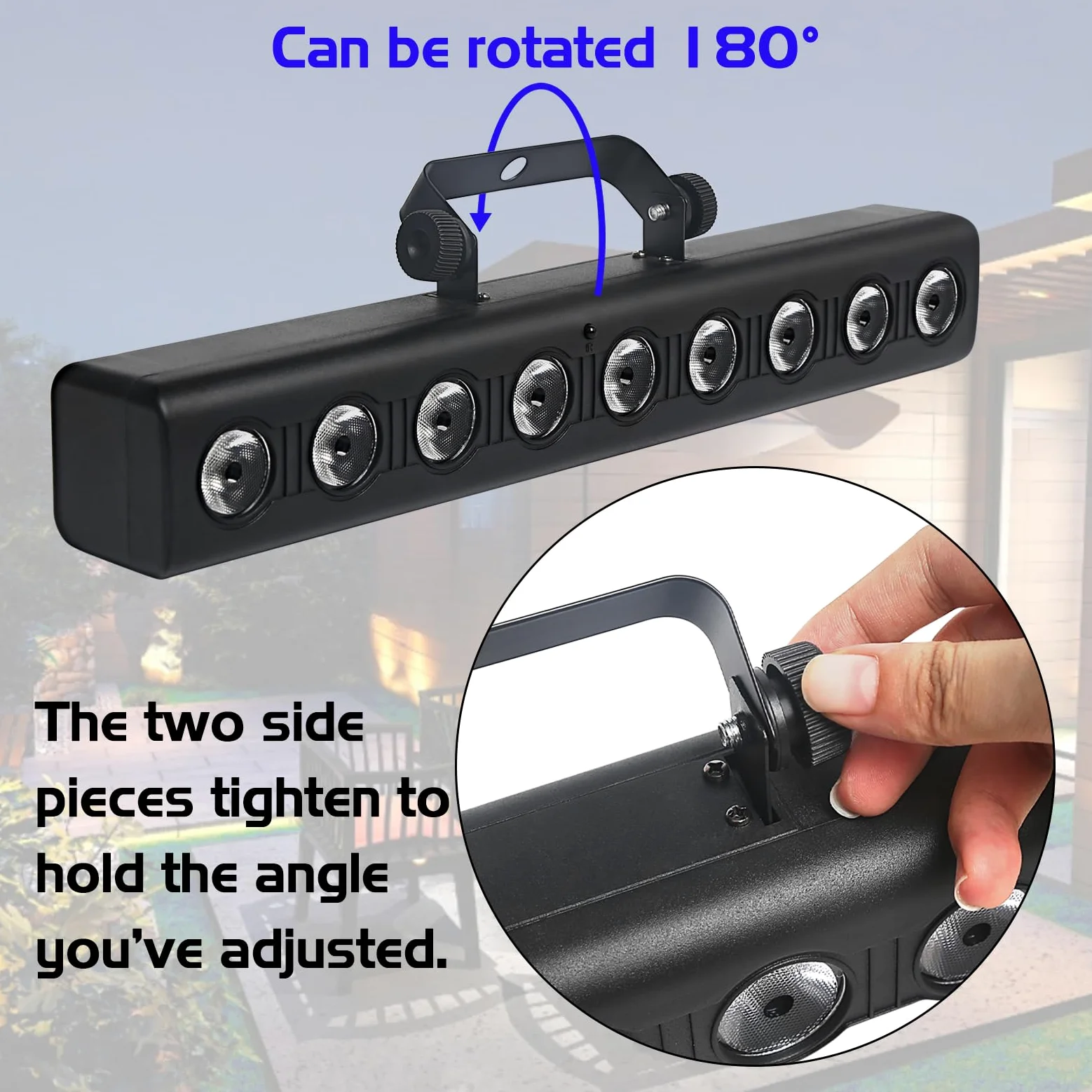 WECAN Wall Washer, striscia luminosa LED DJ 9 x 4 W RGBW DMX con telecomando, illuminazione per feste musicale, confezione da 2