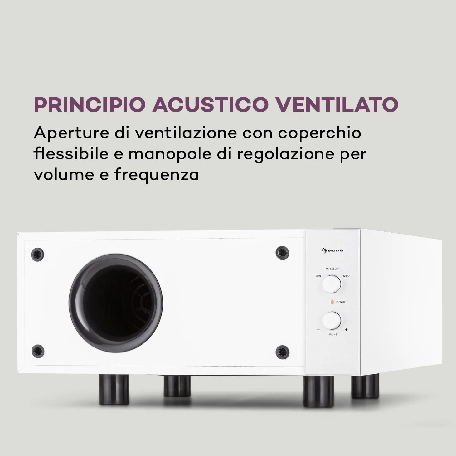 AUNA 2 Subwoofer Passivo, Casse Acustiche Passive 80W RMS con Output Max di 100W, Grandi Bassi, Design Compatto per Sistema Stereo e Home Theater, Amplificatore Subwoofer TV AUX per MP3 e CD