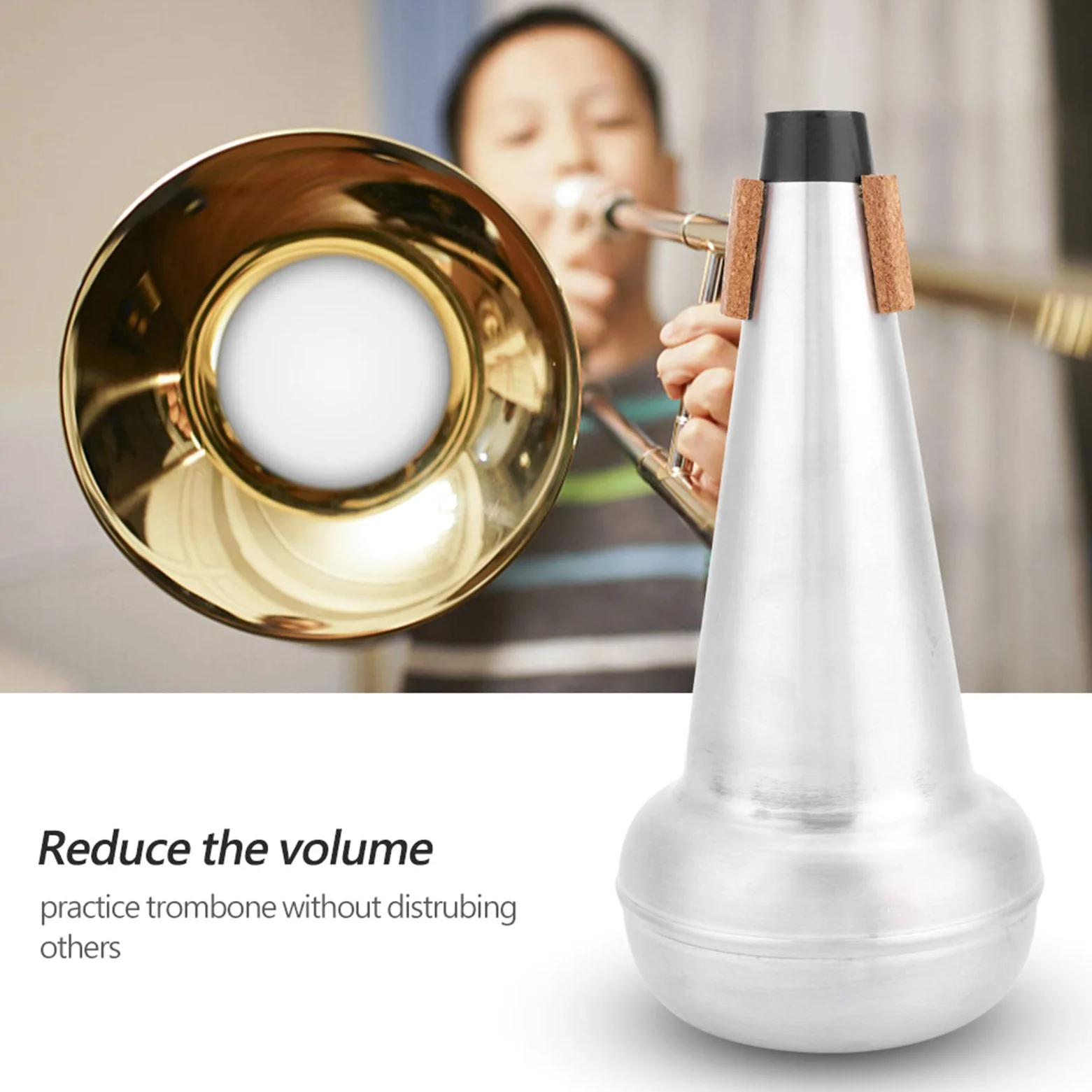 Silenziatore per trombone, sordina per trombone, pregevole fattura Forte e durevole Lunga durata per gli amanti della musica di pratica del trombone Principiante
