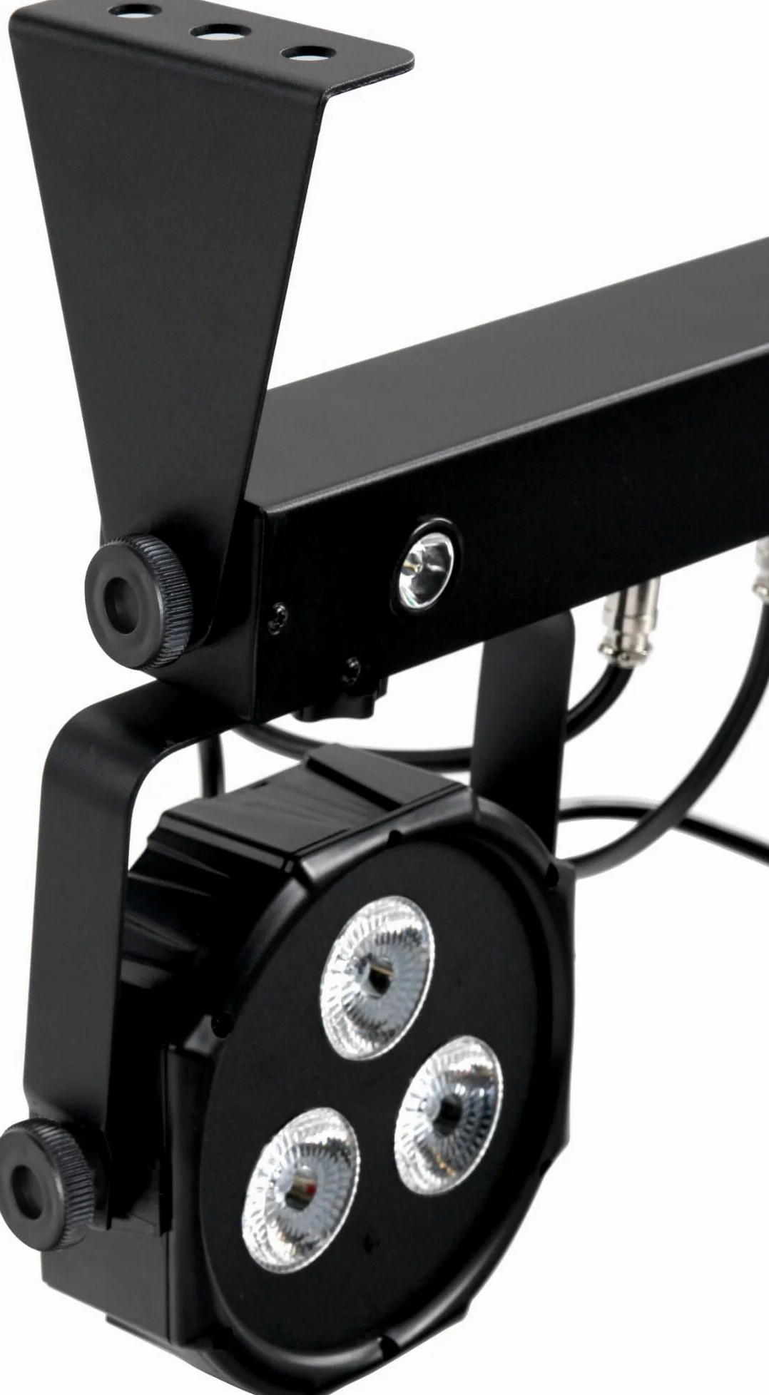 Showlite LB-4390 Sistema Completo LED RGB, con Pedale Wireless (Tri-LED PAR Spots, Strobe Spot bianchi, DMX512, Pedale Wireless, Display LCD, Microfono, T-Bar, Statore, Borse)