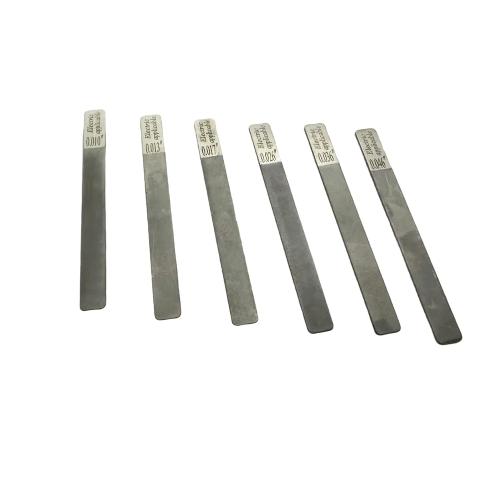 6 lime per capotasti per chitarra, basso, ukulele, meccanici, officine, musicisti, 10-46, in acciaio inox, colore argento