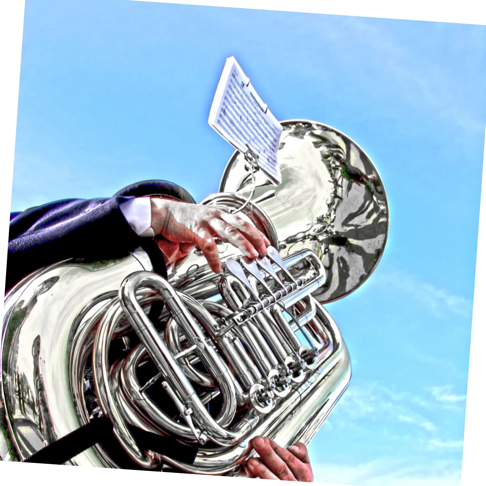 Forchetta per strumenti a fiato, clip portatile per tuba, baritono e tromba, stabile e leggera, per l'organizzazione musicale in viaggio