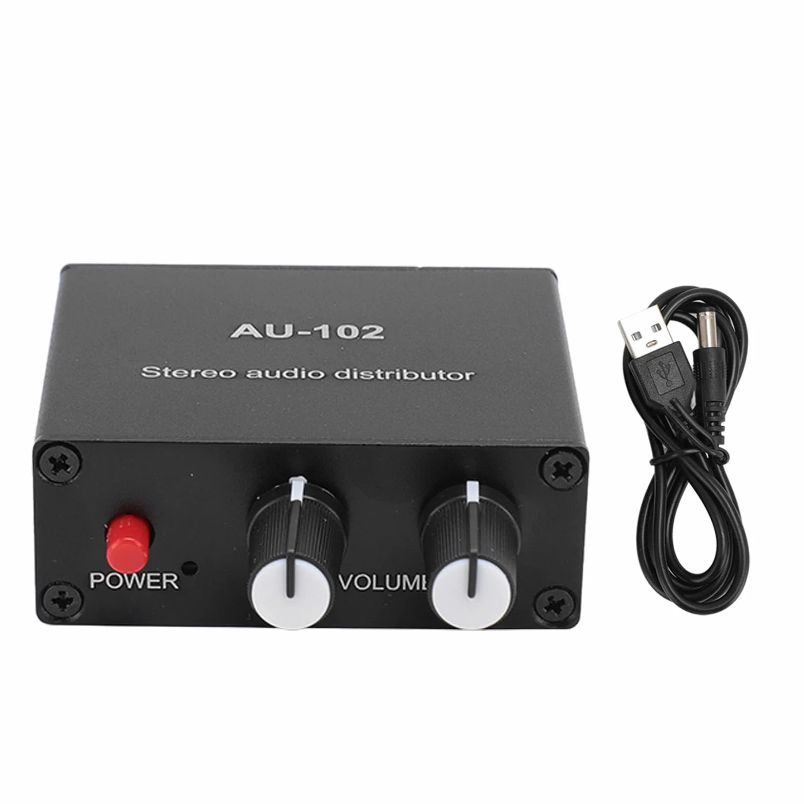 Mini Preamplificatore Microfonico, Amplificatore Audio a 2 Canali, Amplificatore Distributore Suono a Guadagno Pulito, Amplificatore Guadagno Microfono per Home Studio, Podcast