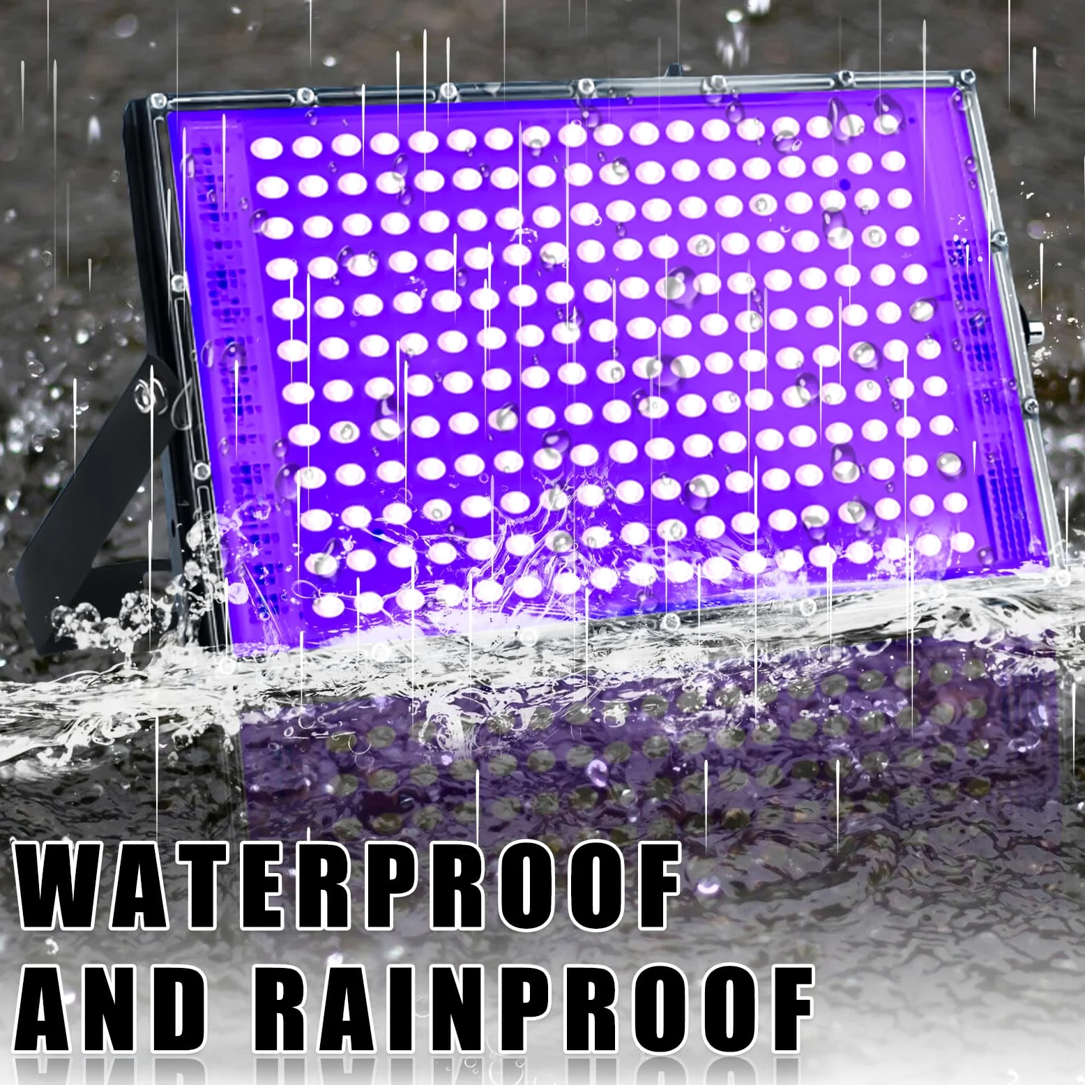 Leikurvo Luce UV nera 150 W Blacklight: 150 W LED UV faretto IP66 impermeabile luce nera UV con interruttore, adatto per feste di illuminazione palcoscenico e mostre d'arte