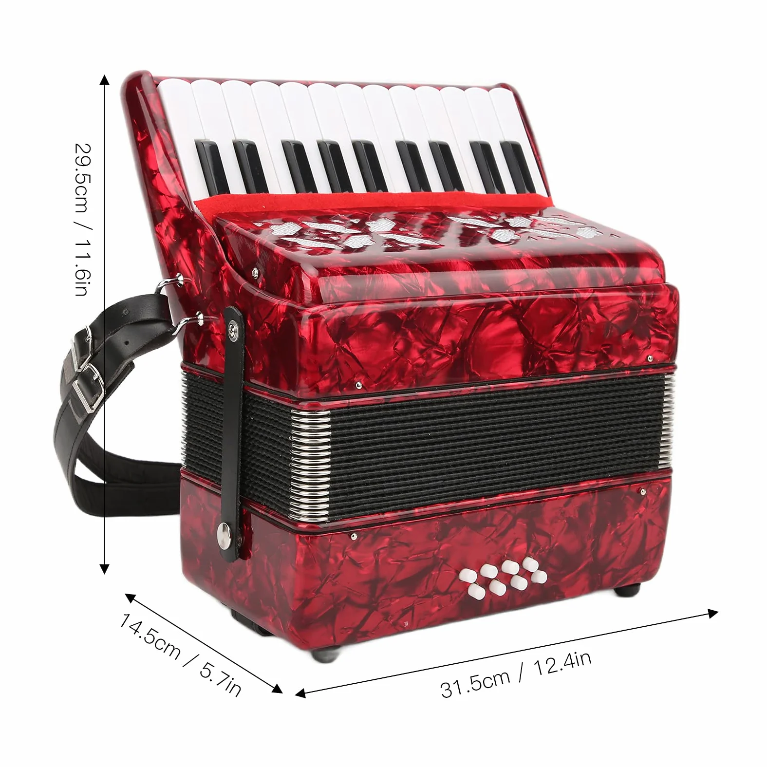 Fisarmonica piano accordion for adults Piano forte a fisarmonica 8 Bass 22 strumento fisarmonica chiave con cinghia Fisarmonica fisarmonica a bottoni per adulti Akordeony klawiszowe